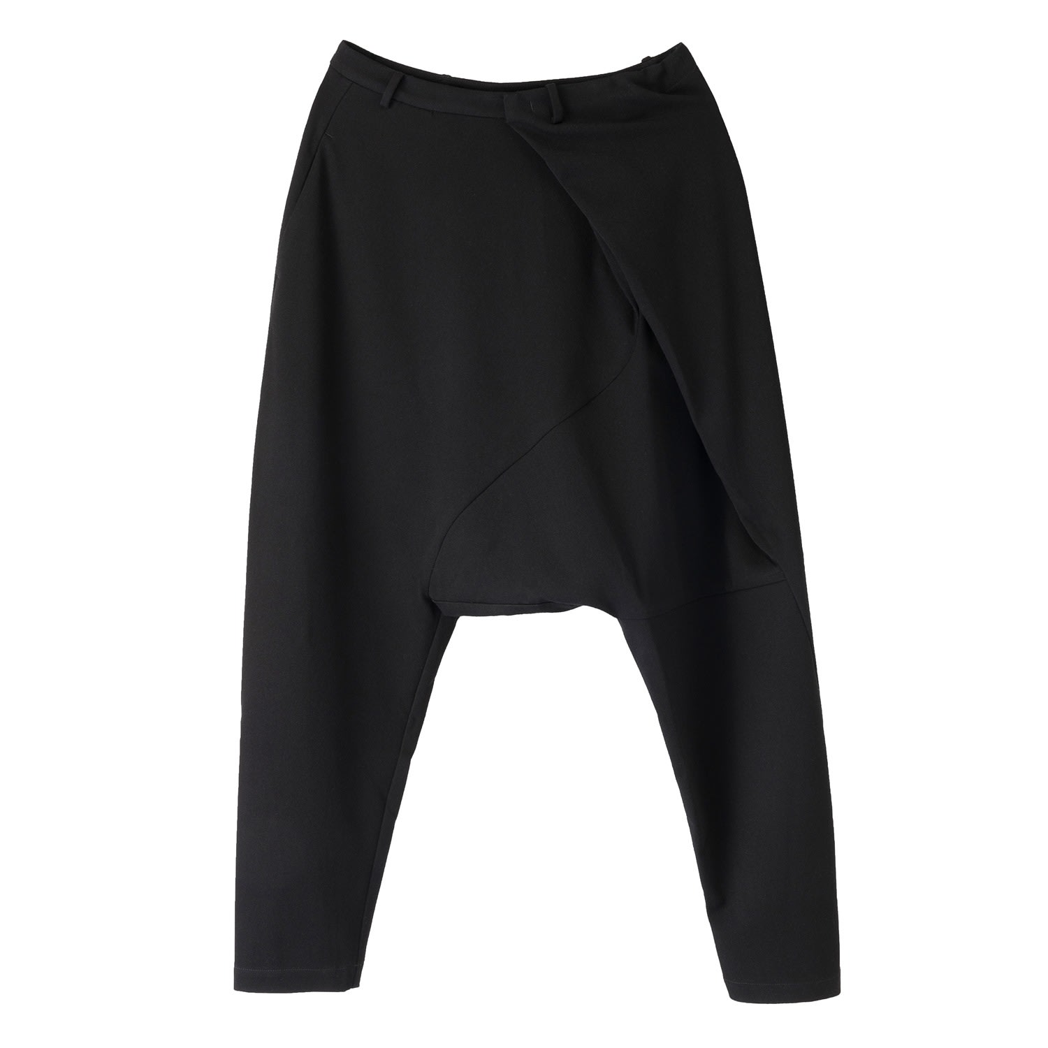 Women’s Azha Black Dropped Crotch Trouser Xxs Voya