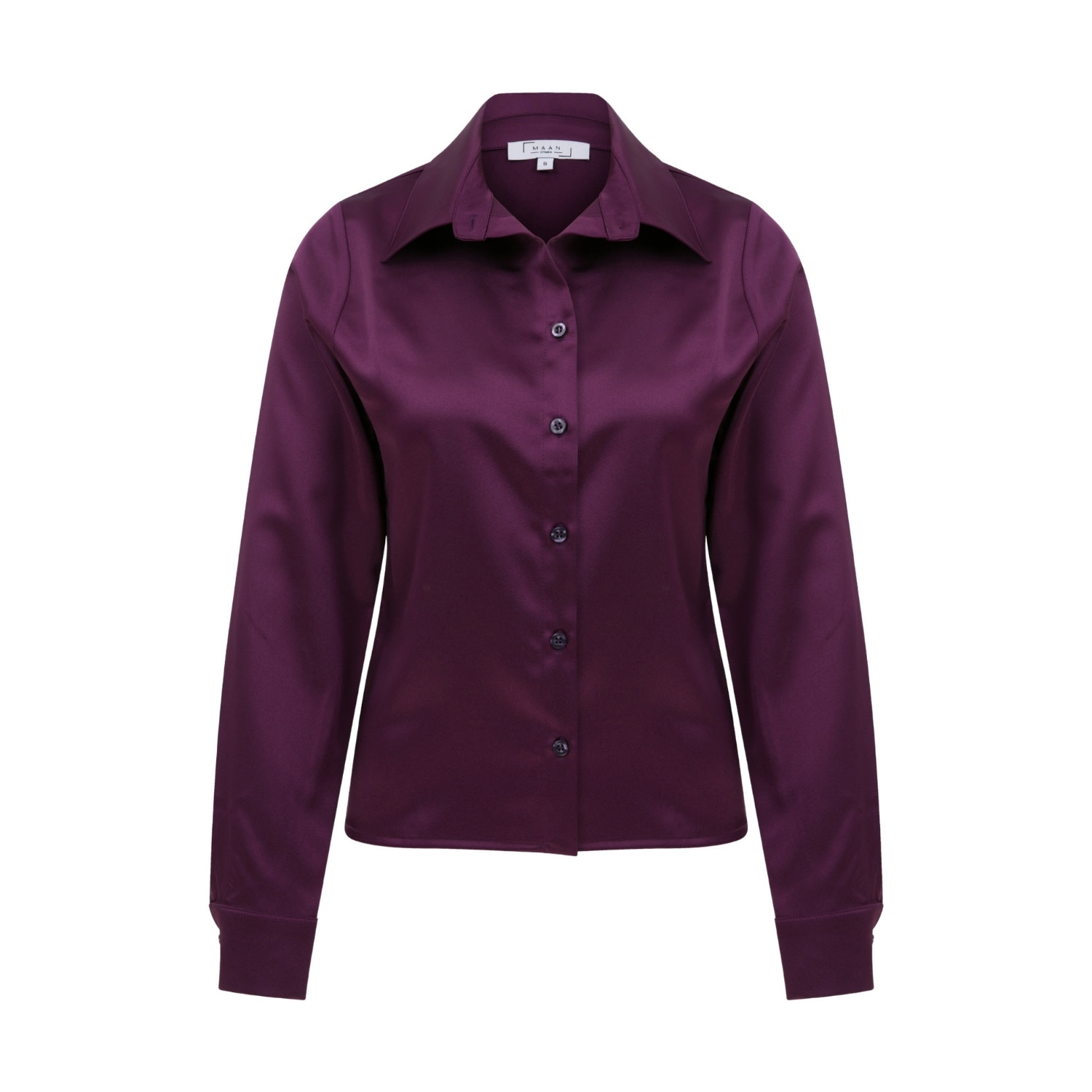 Maan Istanbul Women's Pink / Purple Smooth Satin Purple Shirt - Days In Pink/purple