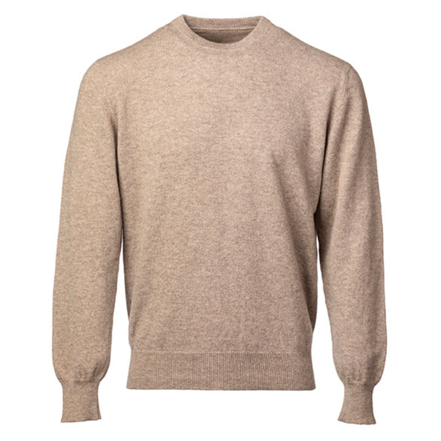 Kinalba Men's Neutrals Unisex Taupe Fine Plain Cashmere Crew Neck Sweater In Neutral