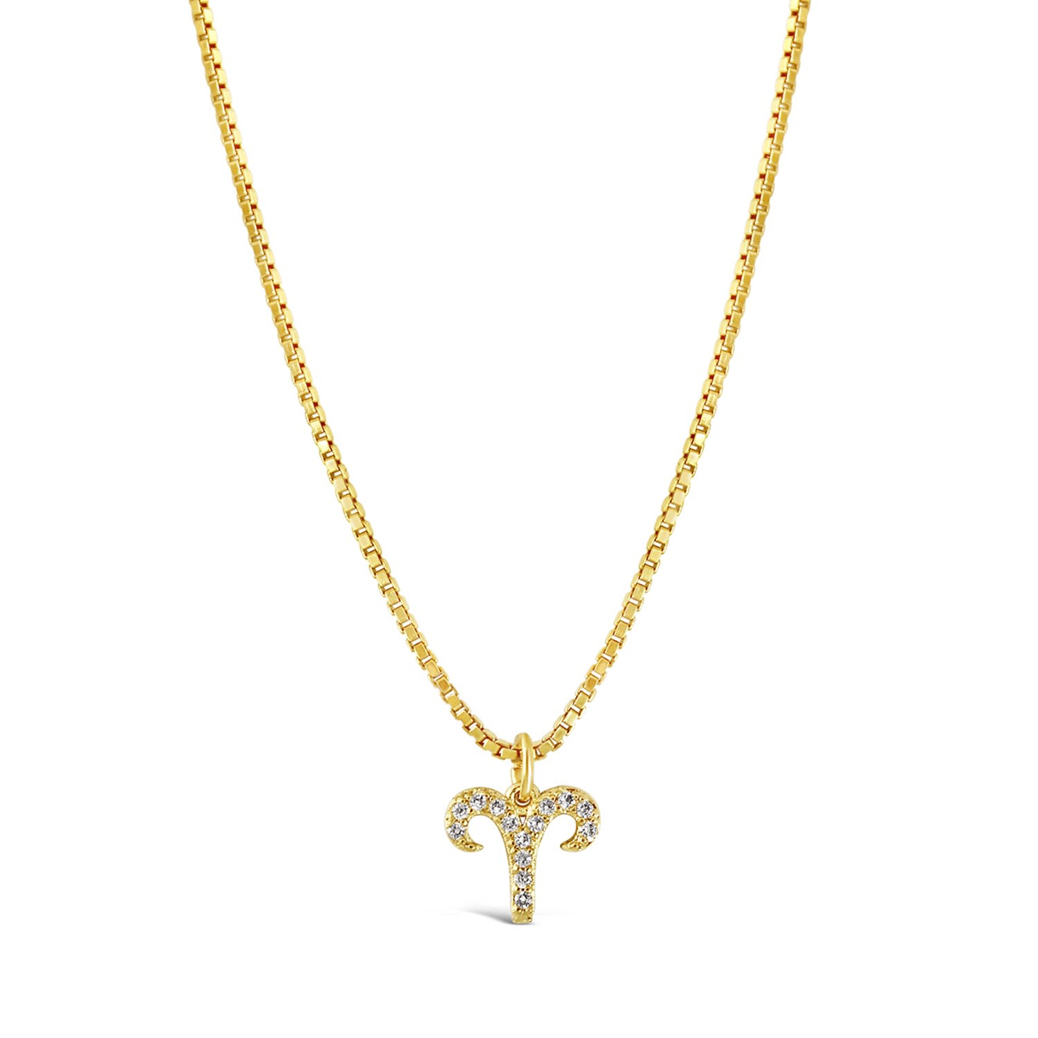 Women’s Aries 18K Gold Vermeil Zodiac Star Sign Necklace Lucky Eleven