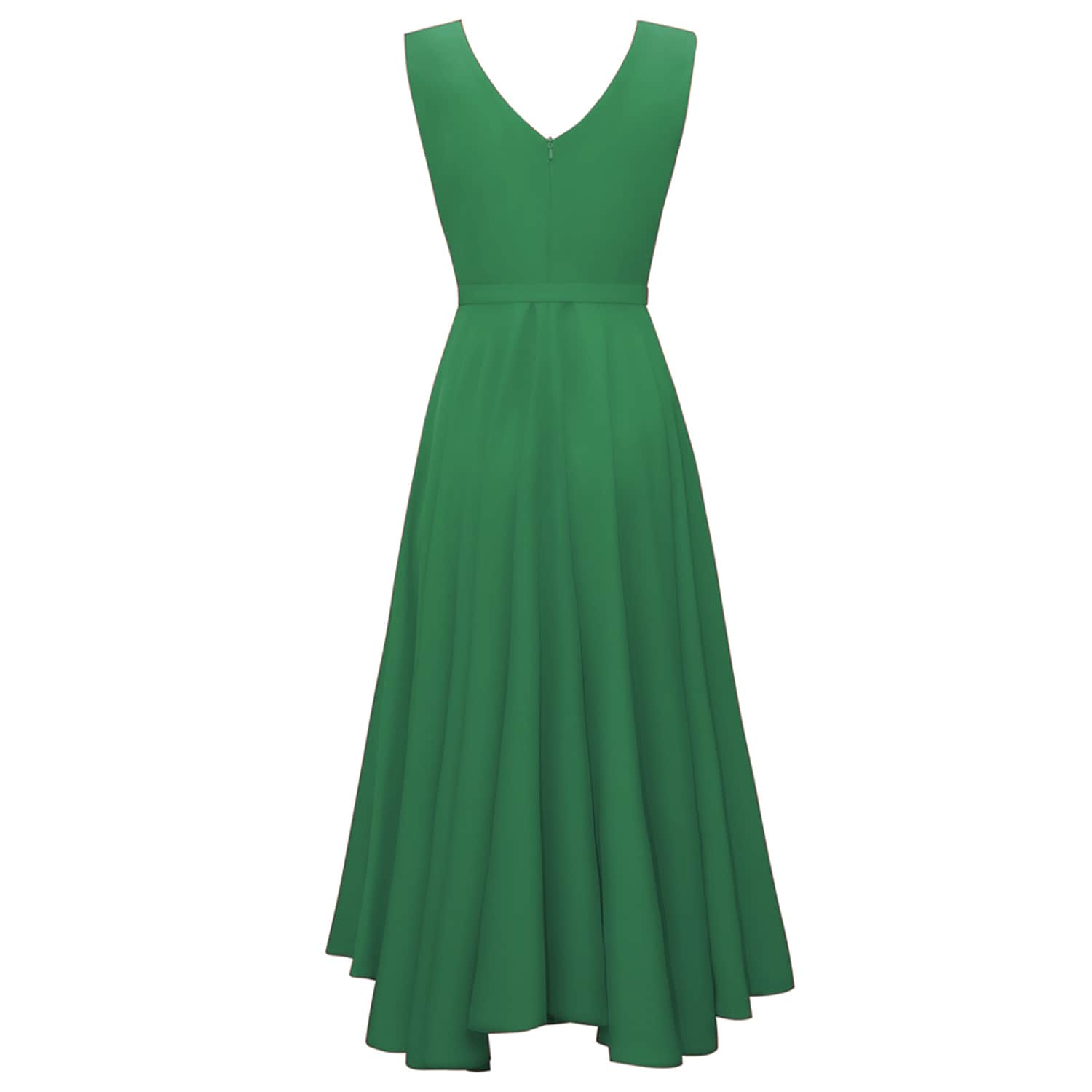 emerald green casual dress Women's Dresses very fitted at natural waist Women's Amavi Fern Green Drapped