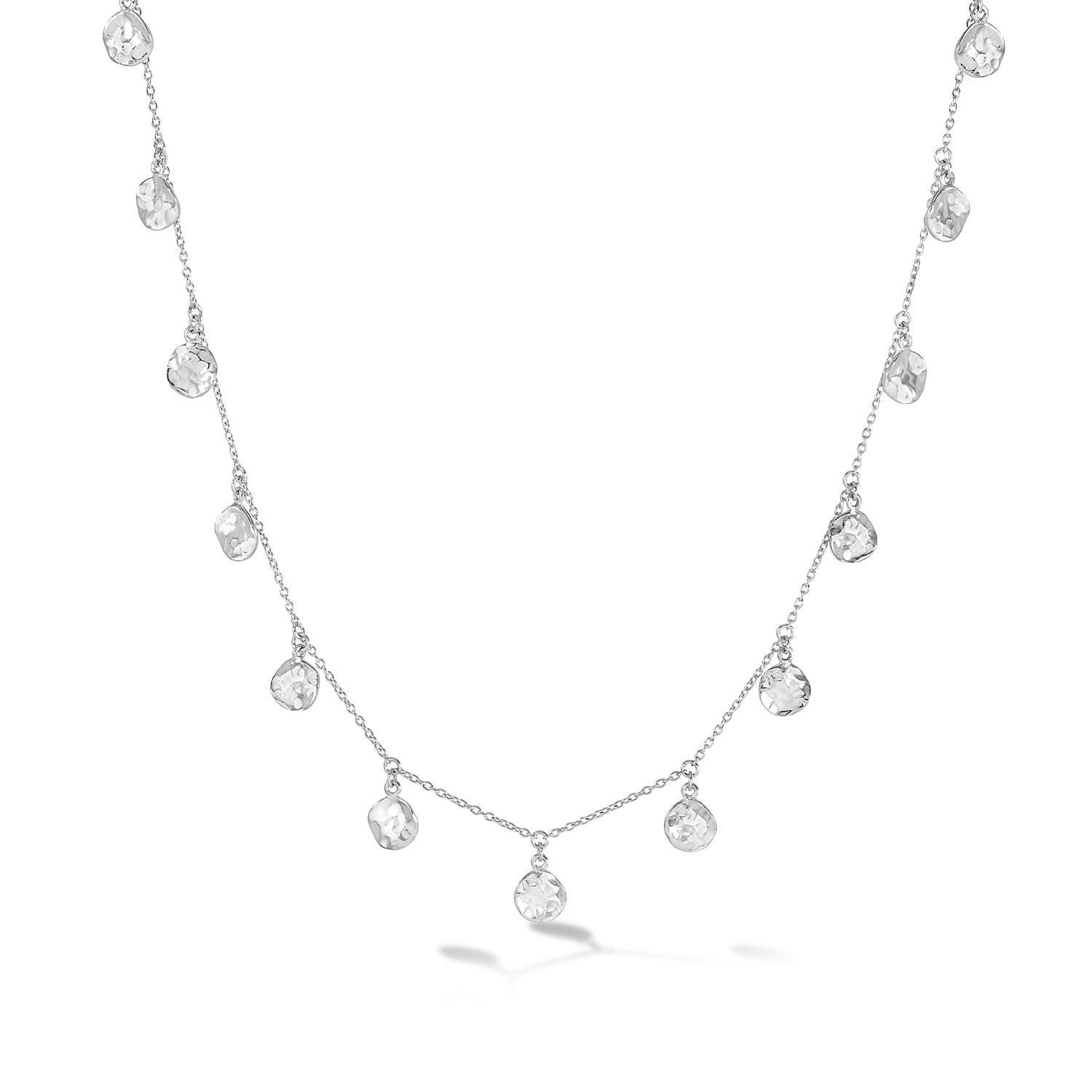 Dower & Hall Women's Nomad Disc Choker Necklace - Silver
