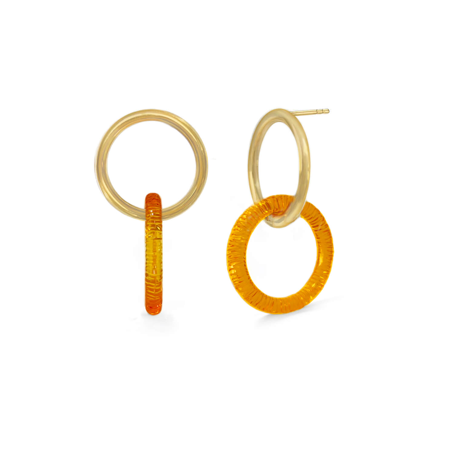 Gold & Honey Women's Yellow / Orange / Gold Double Drop Earrings In Honey