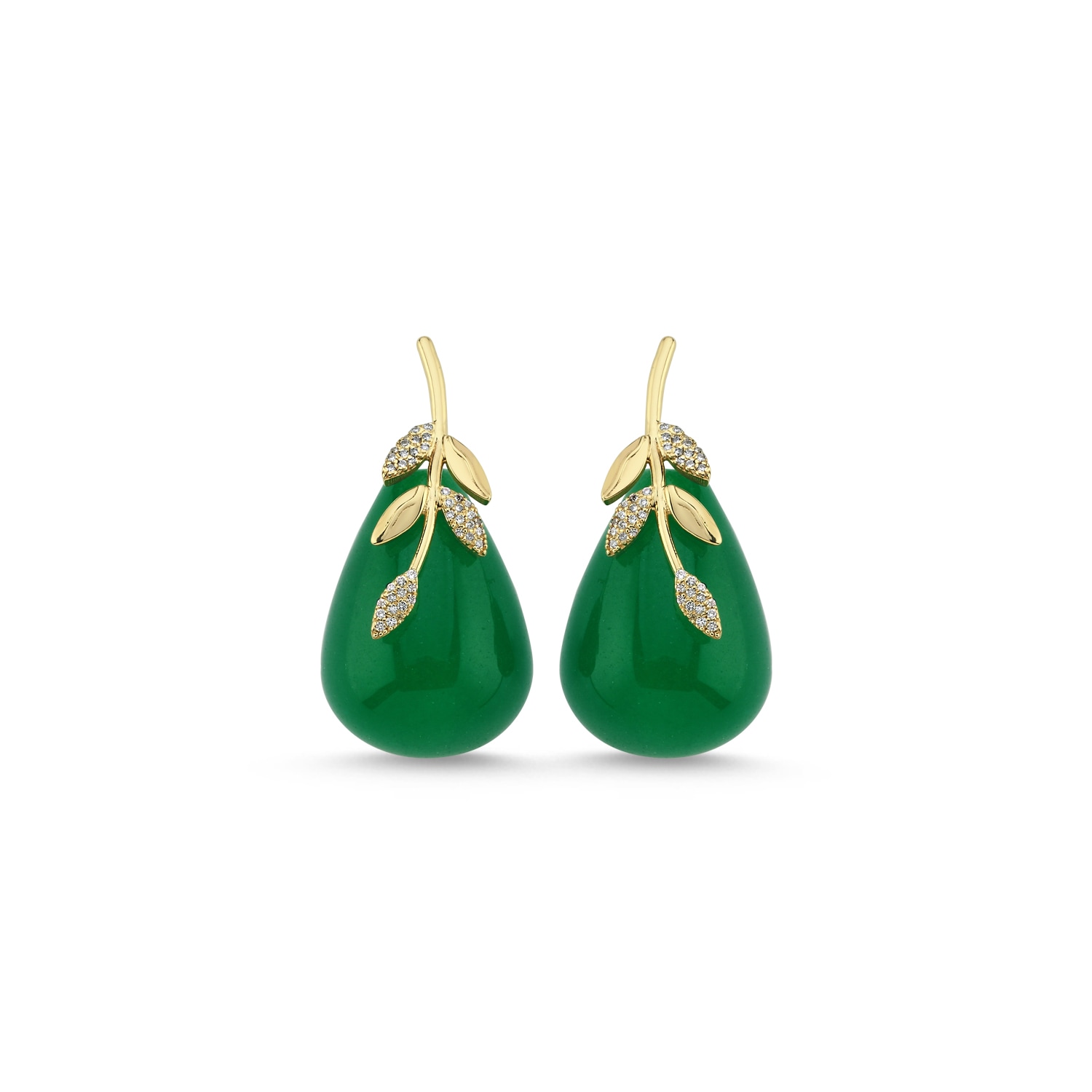 Ecce | Artisan Diamonds Women's Olea Diamonds Solid 14k Yellow Gold Earring In Gold