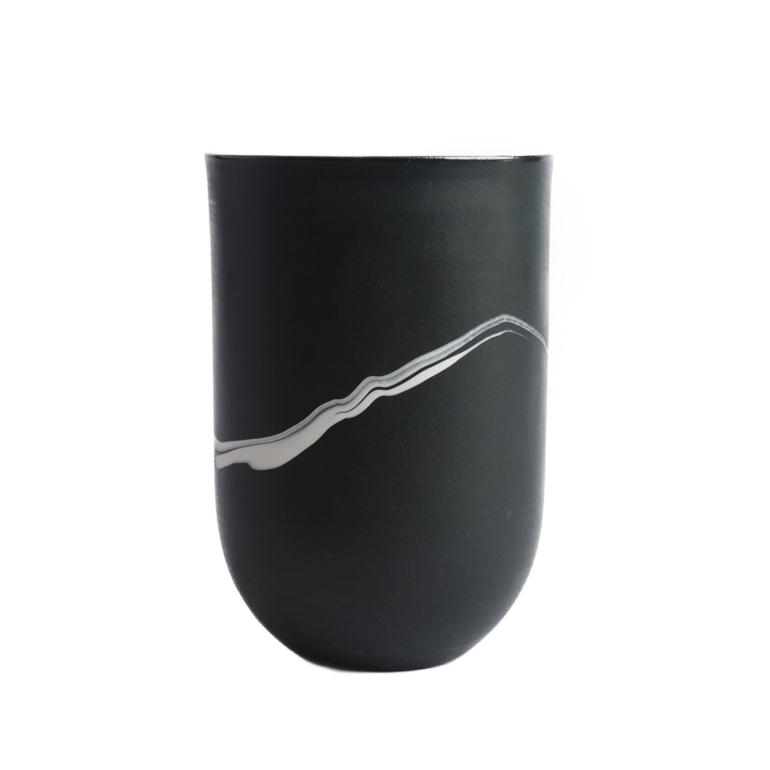 Black / White Marbled Vase - White On Black One Size Michelle Williams Ceramics