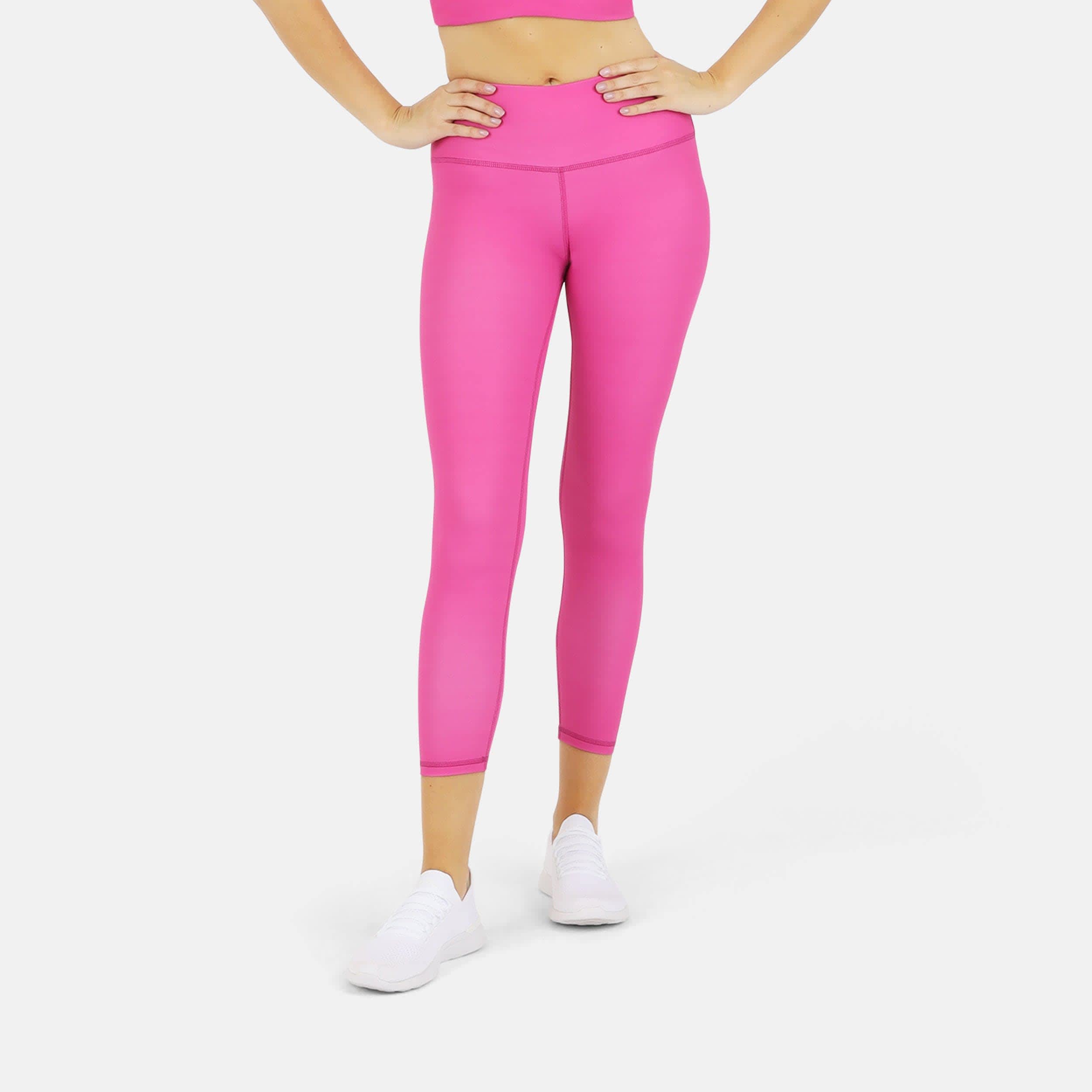 Ada Organic Cotton Seven By Eight Legging Pink Aster