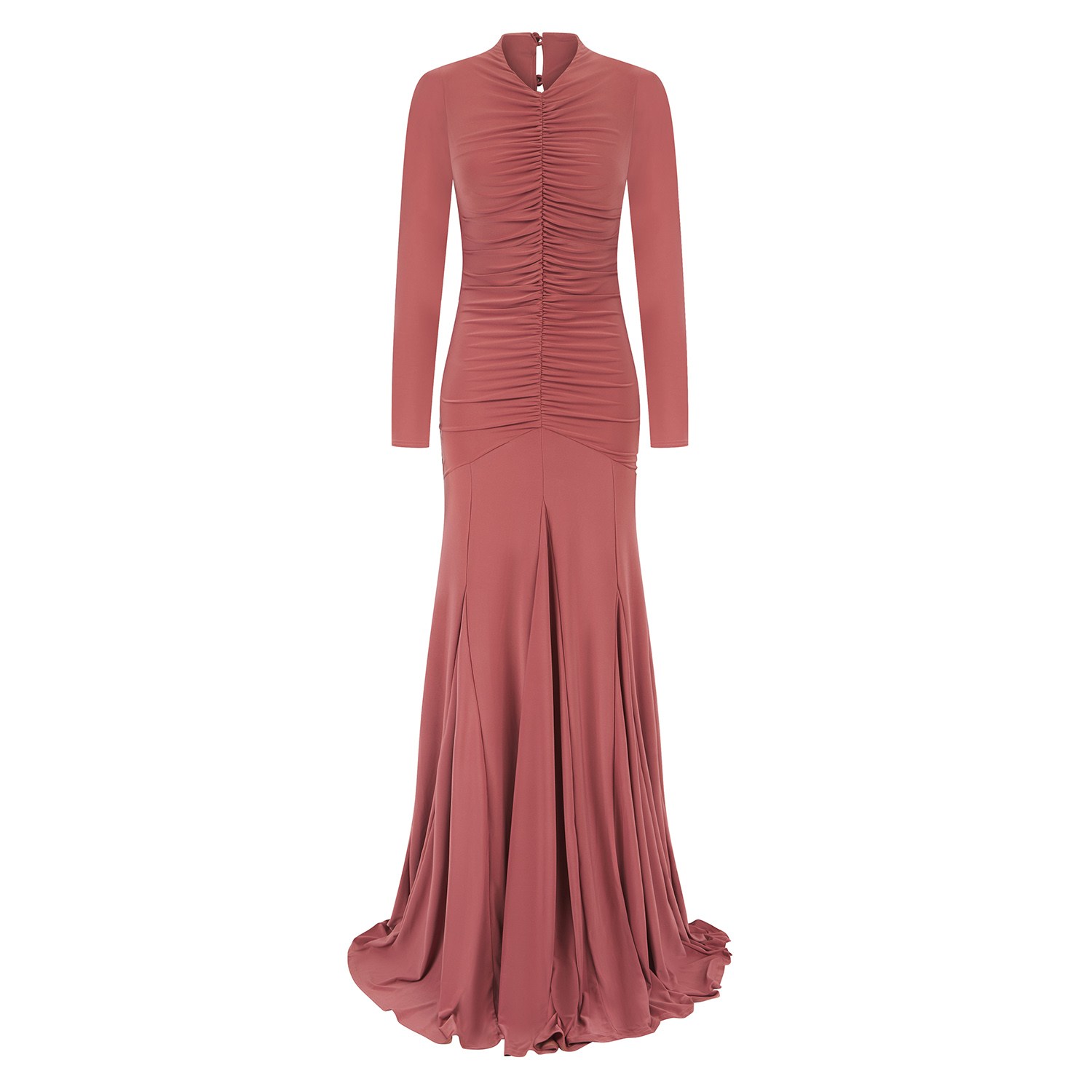 Celestine & Mae Women's Pink / Purple Zinnia Maxi Dress In Rose Tan In Pink/purple