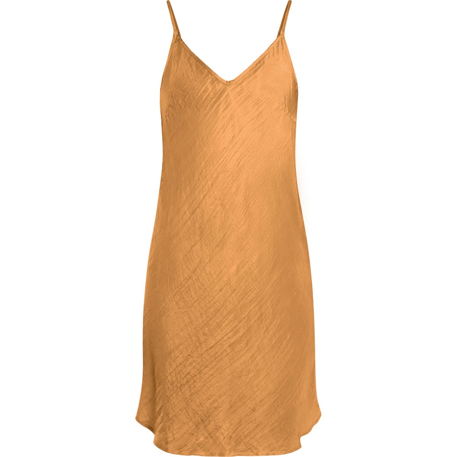 mustard silk slip dress