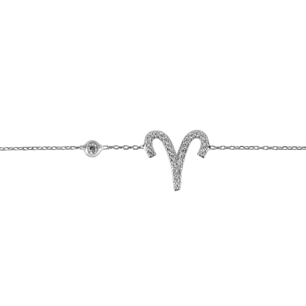 LATELITA LONDON WOMEN'S ZODIAC HOROSCOPE STAR SIGN BRACELET ARIES SILVER
