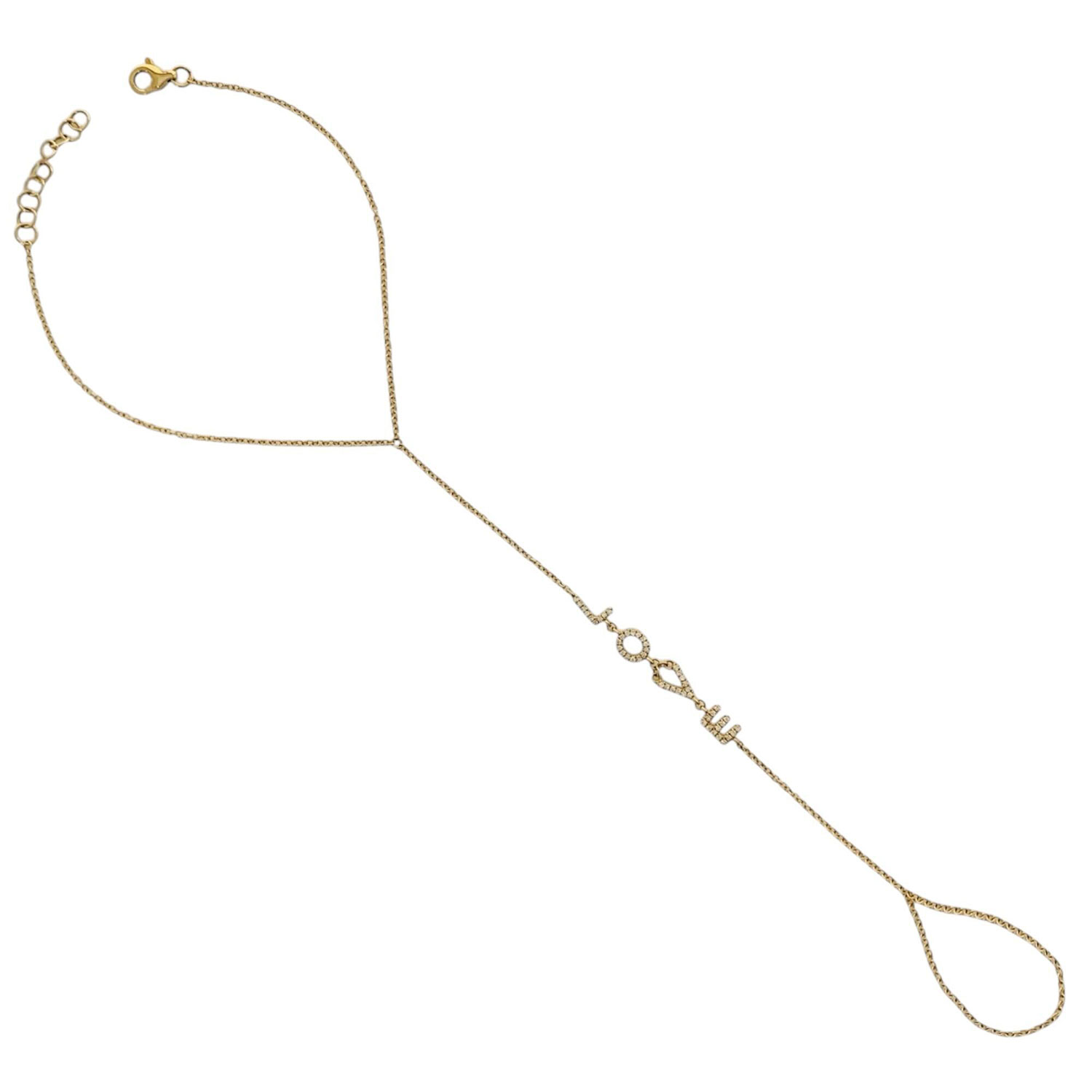 Neshi Designs Women's Yellow Inluv Hand Chain In Yellow