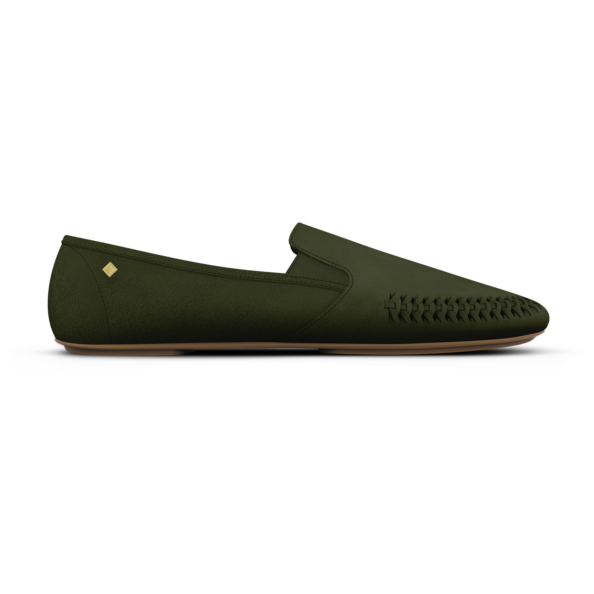 Rivieras Women's Green Jazz Braided Khaki Suede