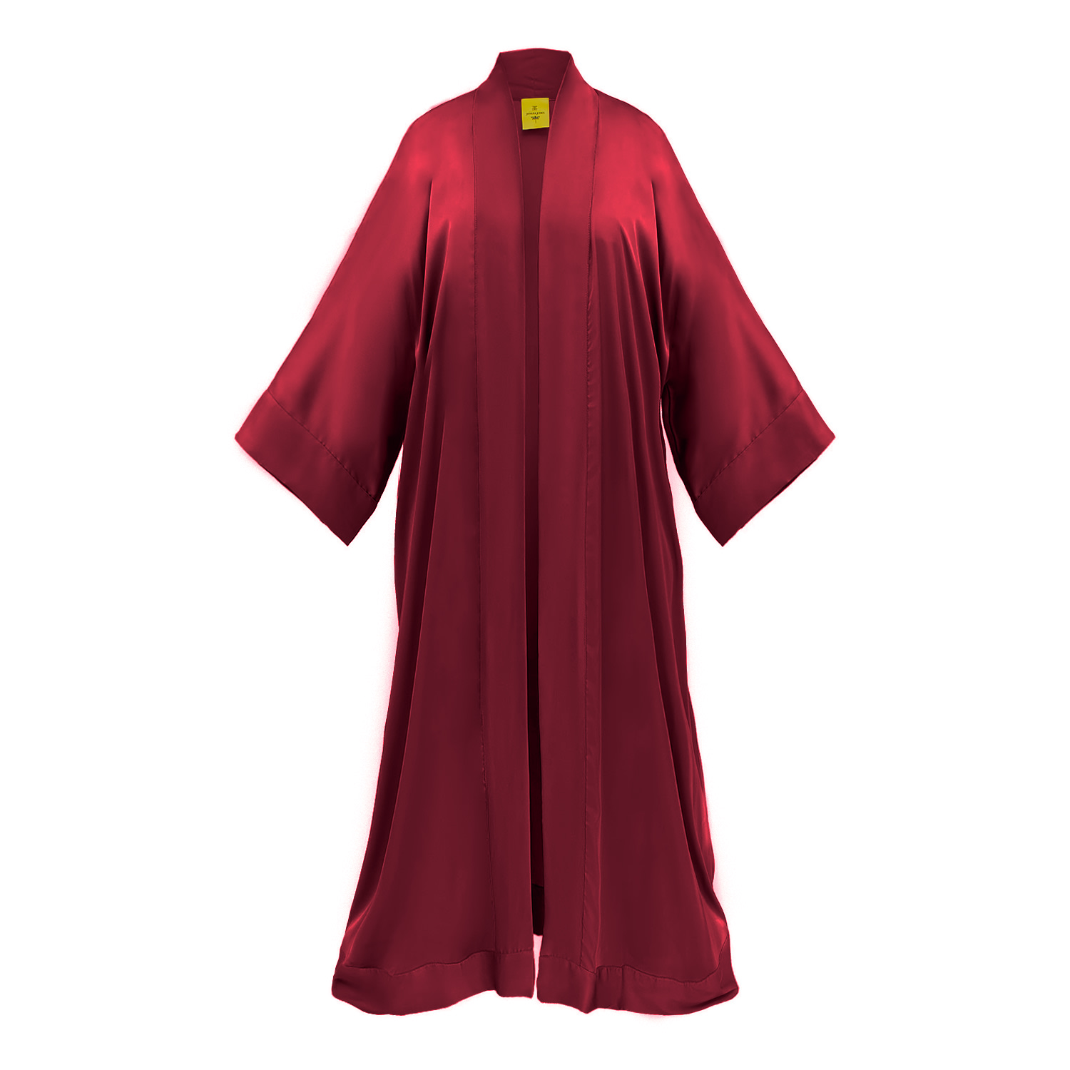 Janara Jones Women's Red Burgundy Satin Abaya Kaftan In Red
