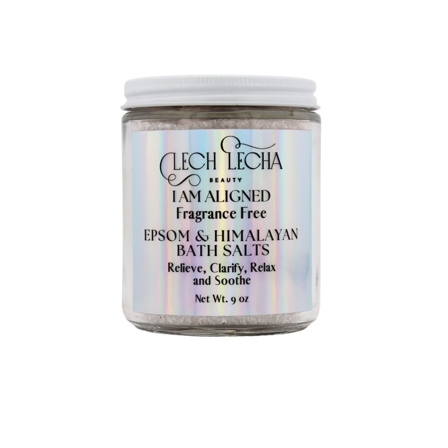 Pink / Purple / White I Am Aligned Fragrance Free Epsom & Himalayan Bath Salts Large Lech Lecha Beauty