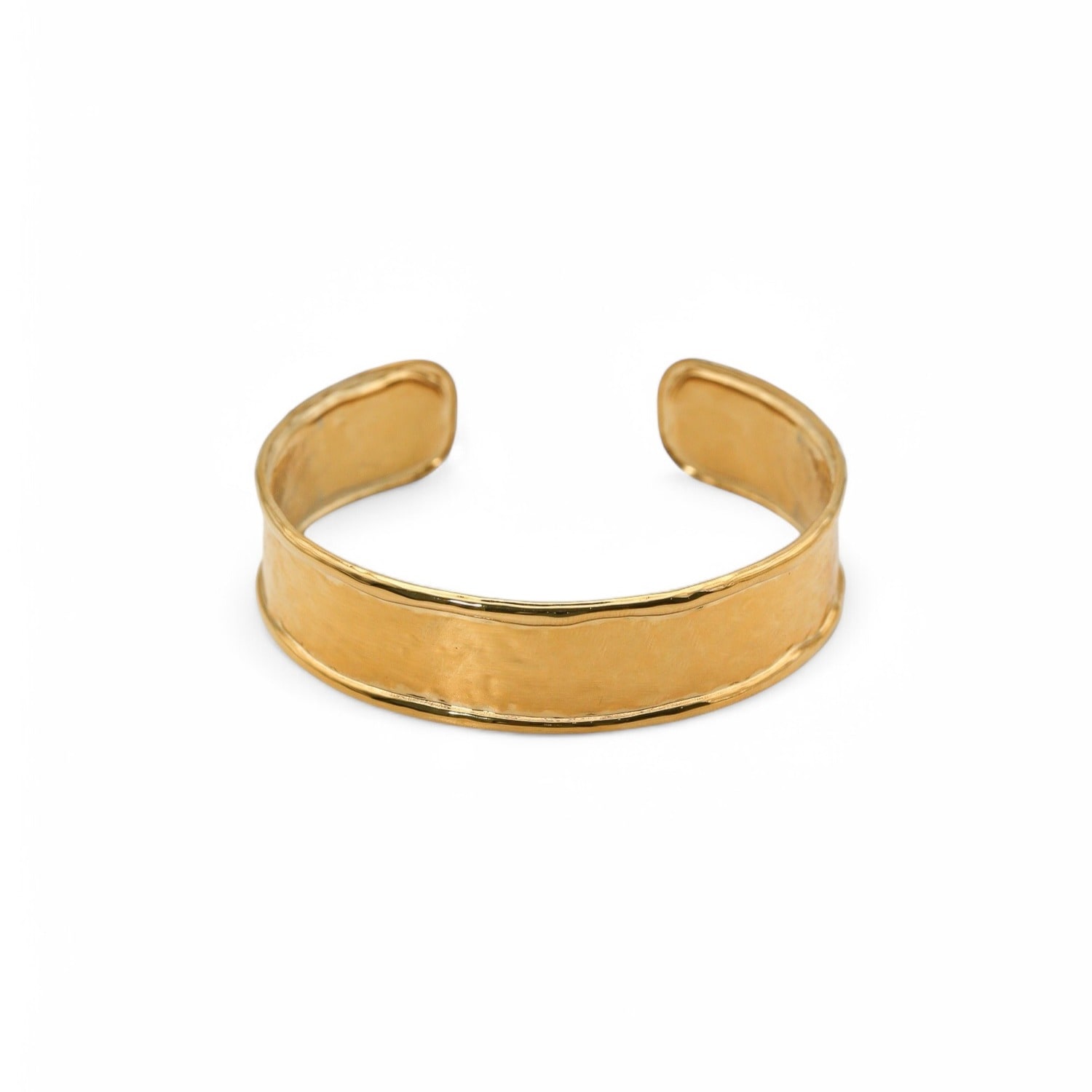 Miss Cecilia Women's Molten Gold Cuff Bangle Bracelet