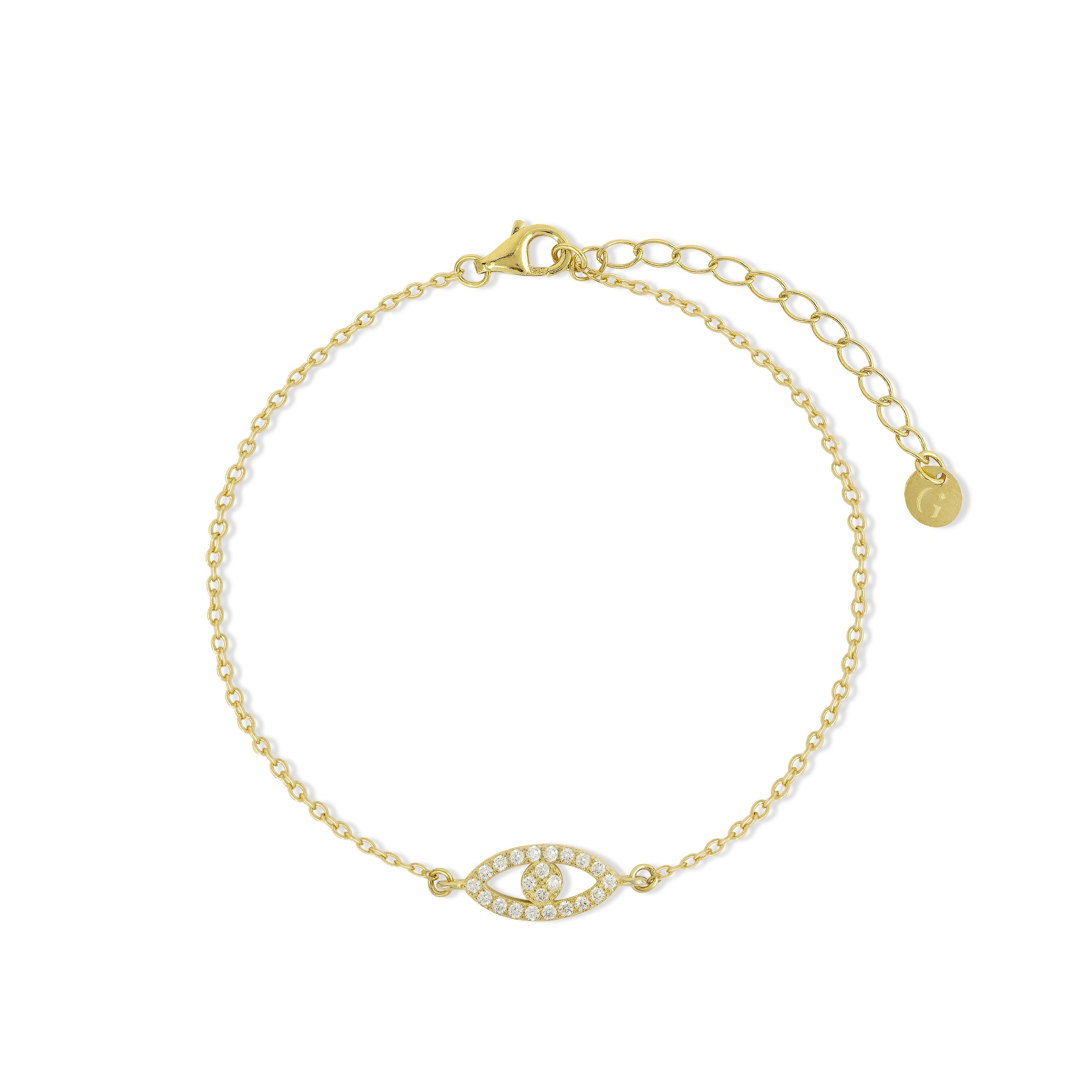 Gold Trip Women's Lucky Evil Eye Bracelet In Gold In Gold