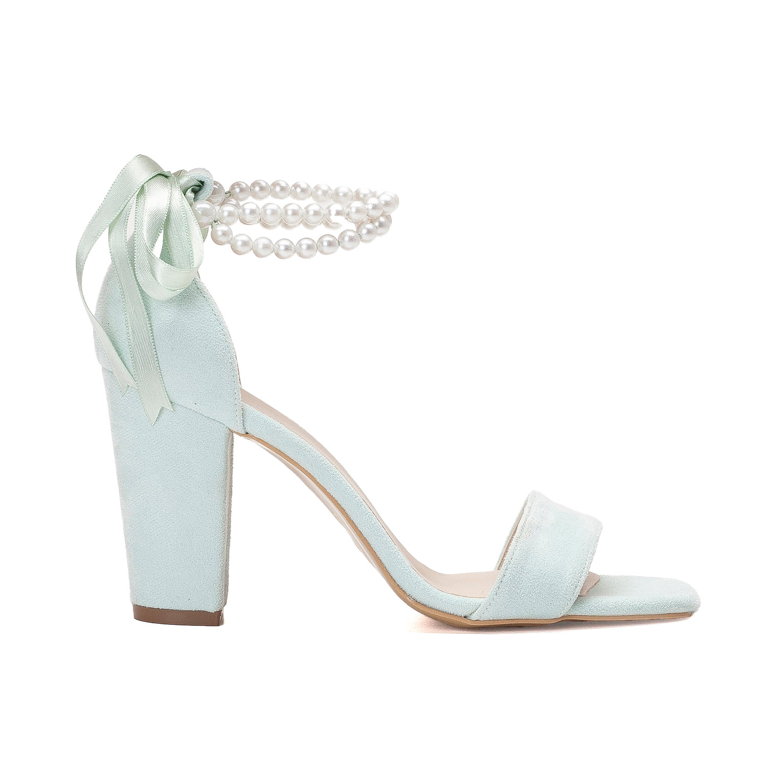 Forever & Always Shoes Women's Neutrals / Green Melissa - Mint Green Sandals With Pearls In Green