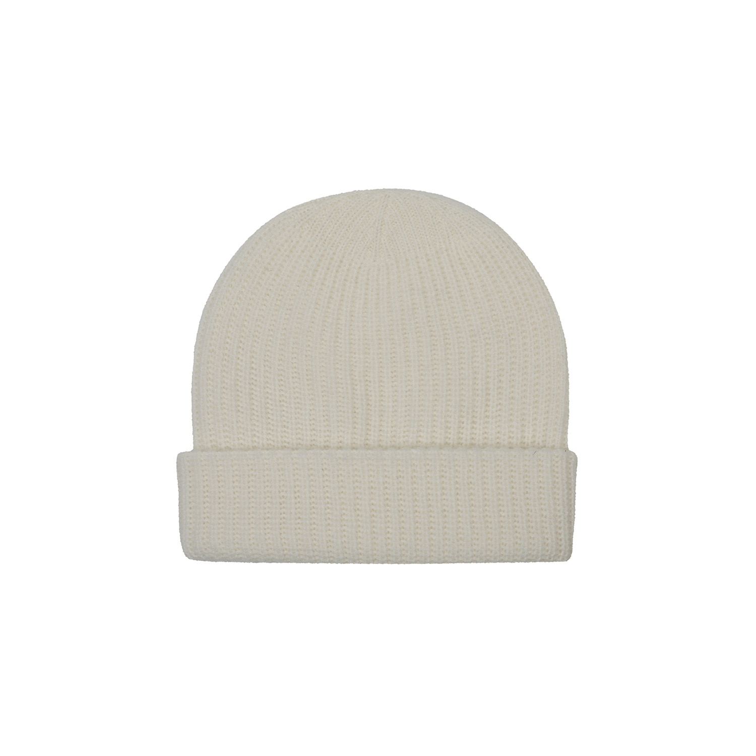 Callaite Women's  Pure Cashmere Ribbed Beanie - White In White