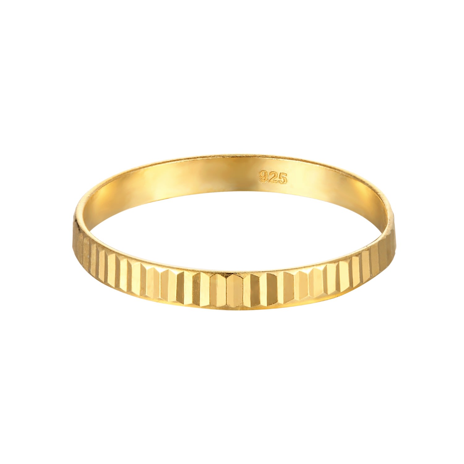 Women’s 22Ct Gold Vermeil Faceted Edge Stacking Ring Seol + Gold