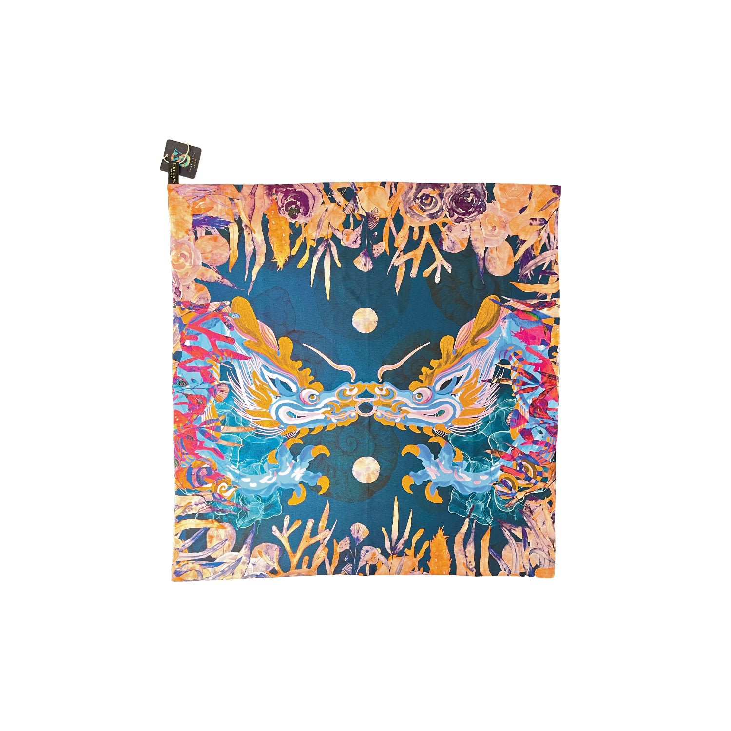 Suki Wang London Women's Midnight Blossom Into Power - Large Square Scarf