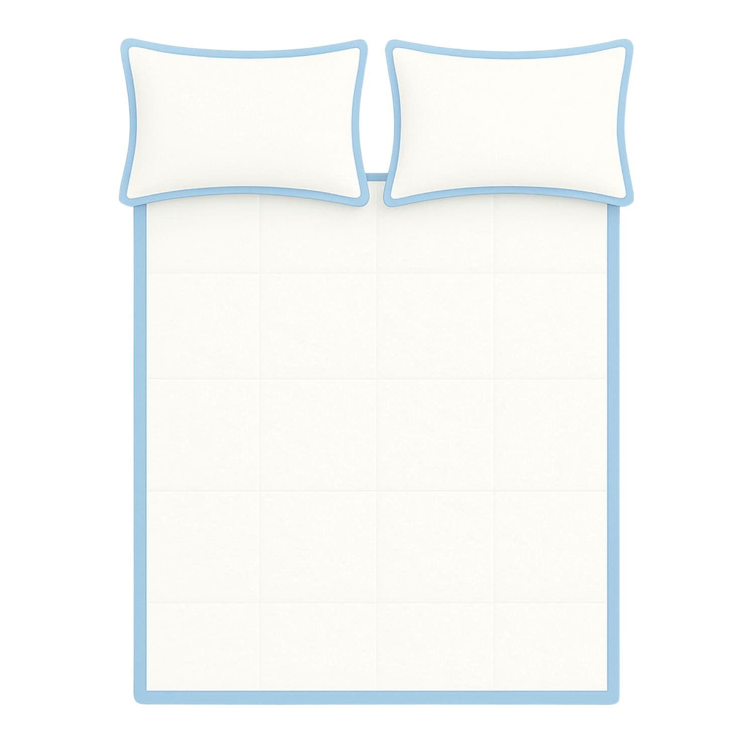 Decoflux Home Blue / White Bedding Set Frame Inner Light Blue Uk Double, Us Full