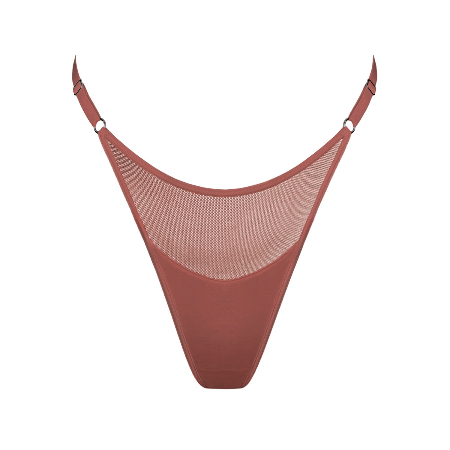 Monique Morin Lingerie Women's Brown Core Adjustable Thong Sugar In Brown