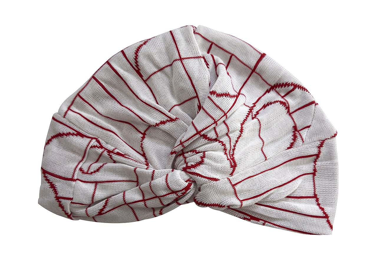 Women’s White / Red Play White & Red Turban One Size Maria Aristidou