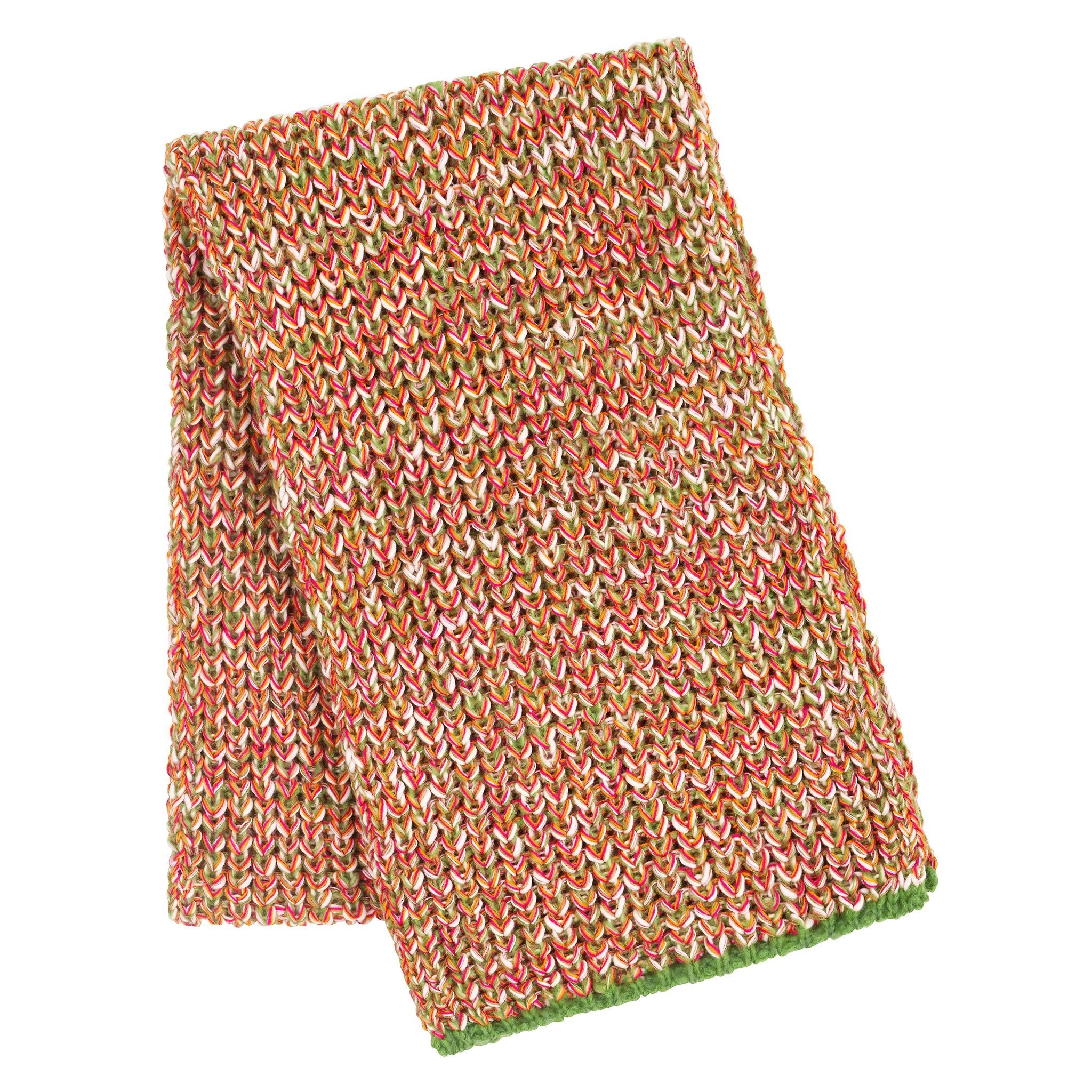 Cara & The Sky Women's Green Florence Twist Oversized Chunky Knitted Scarf - Olive In Brown