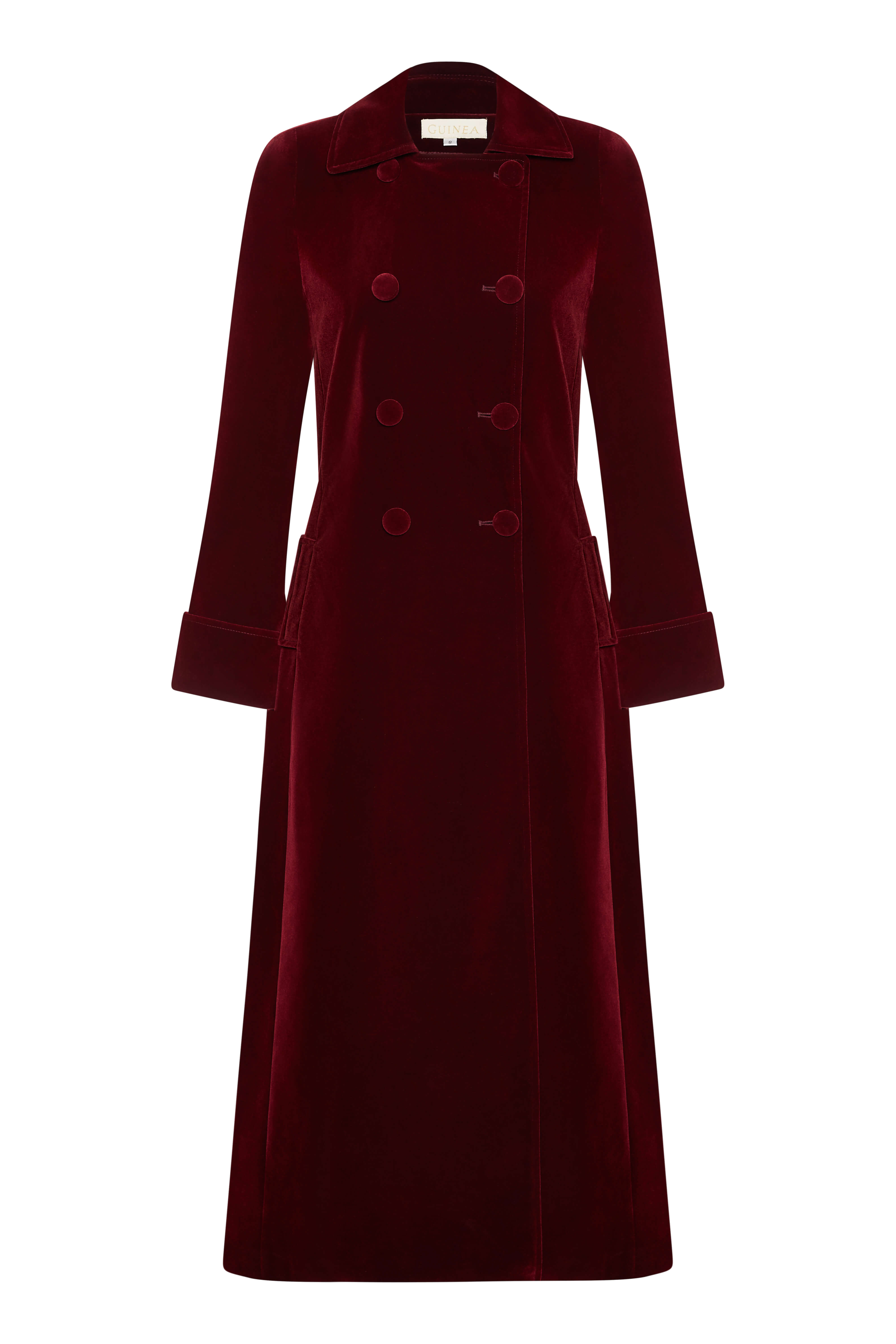 Women’s Long Red Velvet Coat - Boho Glamour Extra Small Guinea