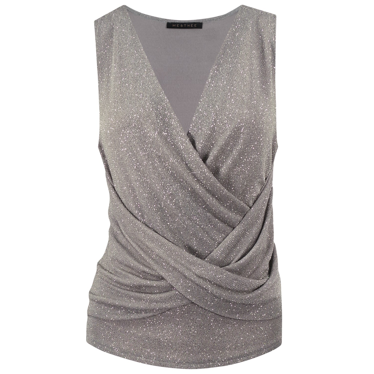 Women’s Gold / Grey Jack Frost Glitter Top - Gold, Grey Small Me & Thee