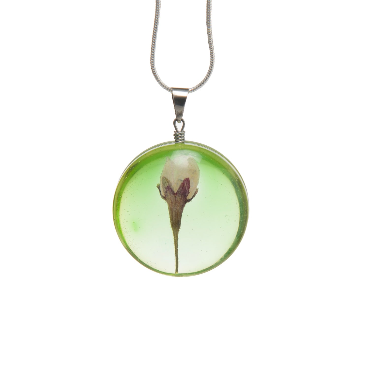 Laura Daili Women's Green / Silver Spring Bud Pendant