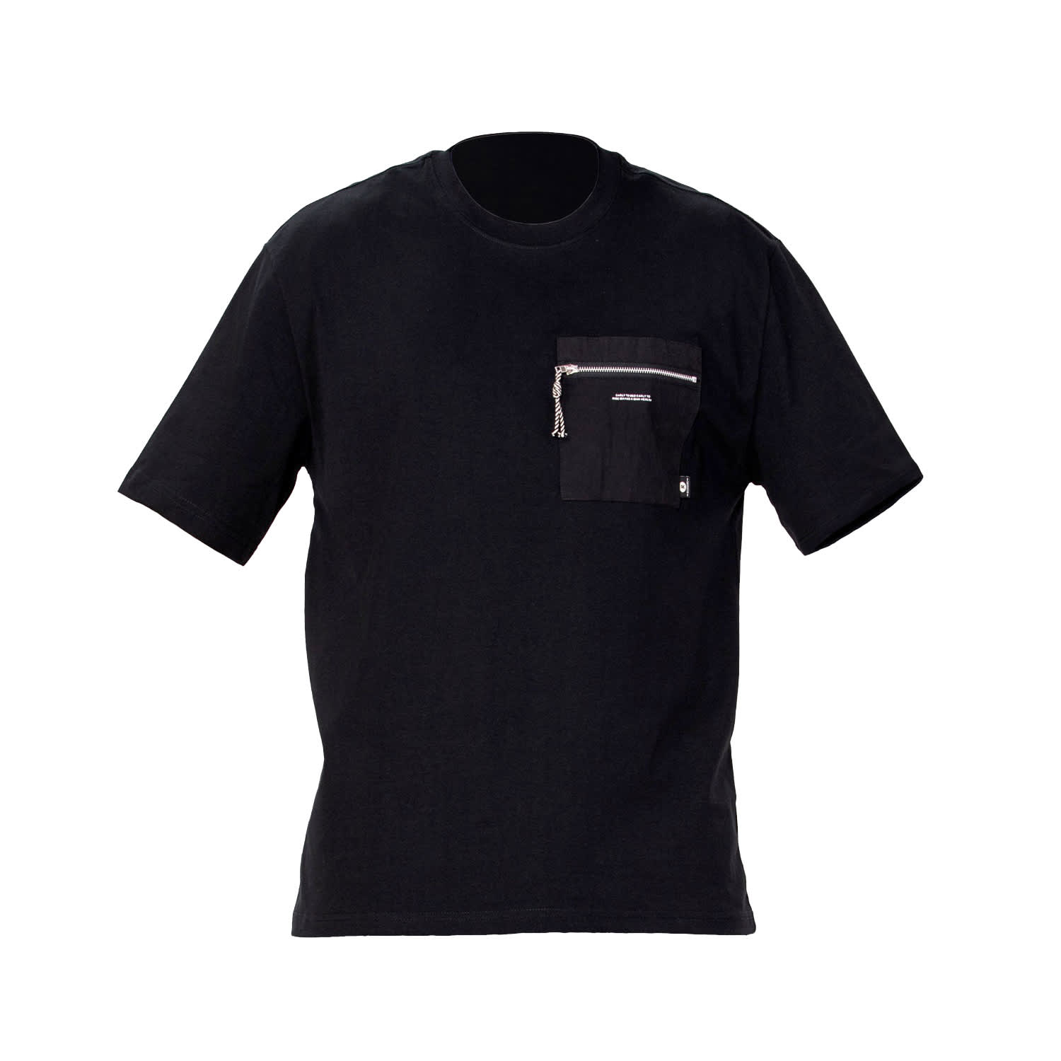 Zipper On Pocket T-Shirt - Black | Smart and Joy | Wolf & Badger