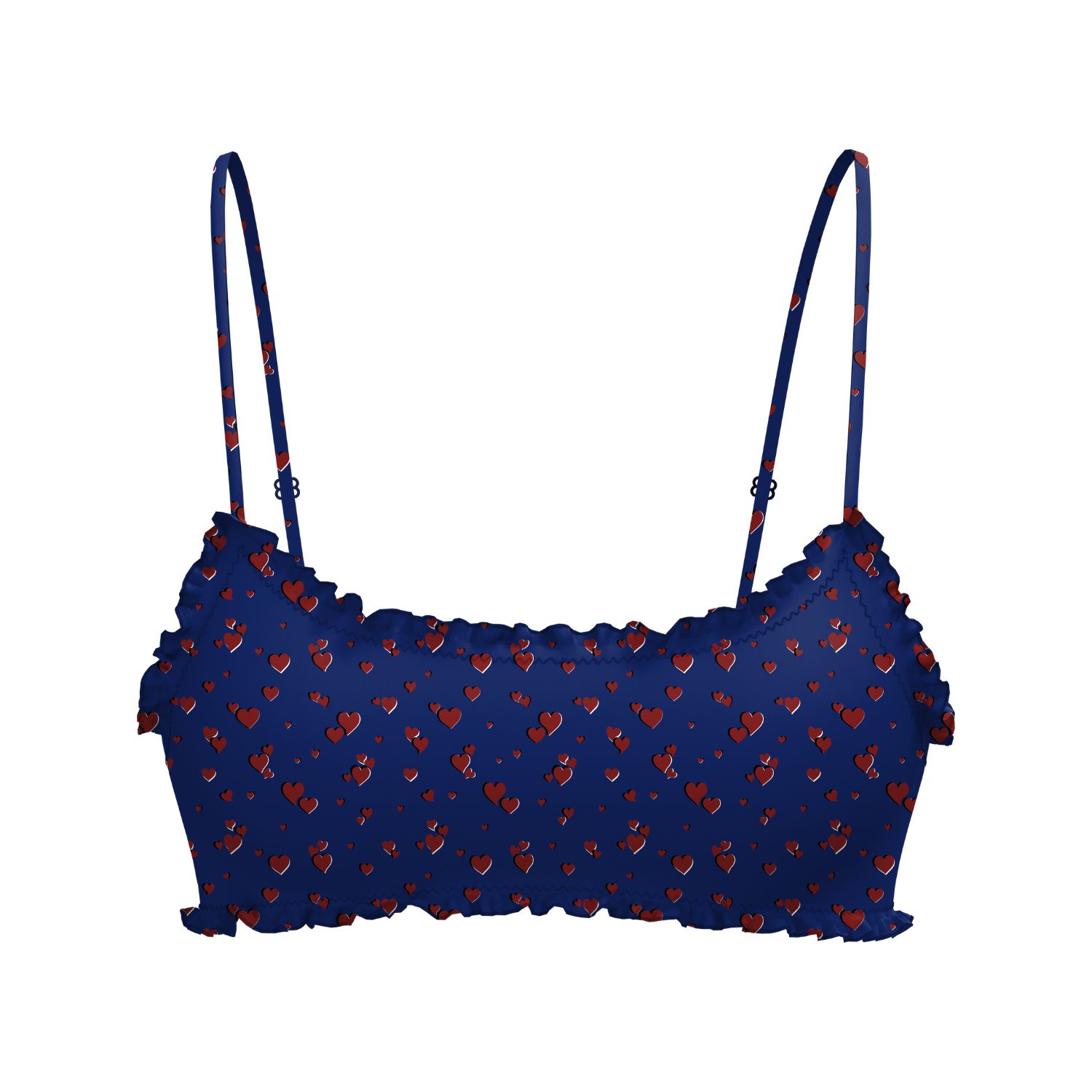 Blackbough Swim Women's Blue Darby Frilled Bralette Top / Heartache Pointelle In Blue