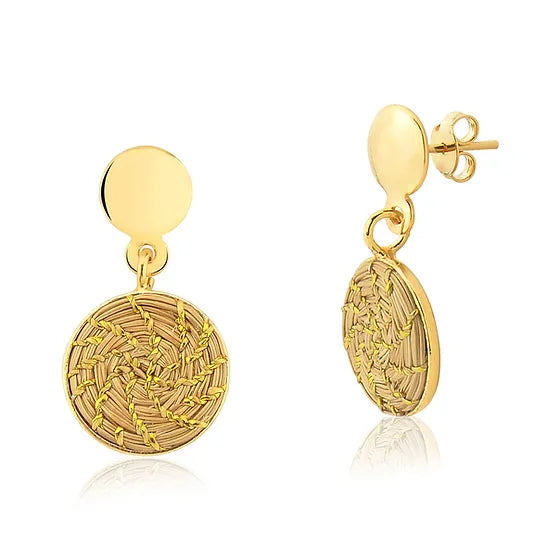 FETUTTI JEWELRY WOMEN'S CLEO GOLDEN GRASS DANGLE DROP EARRINGS