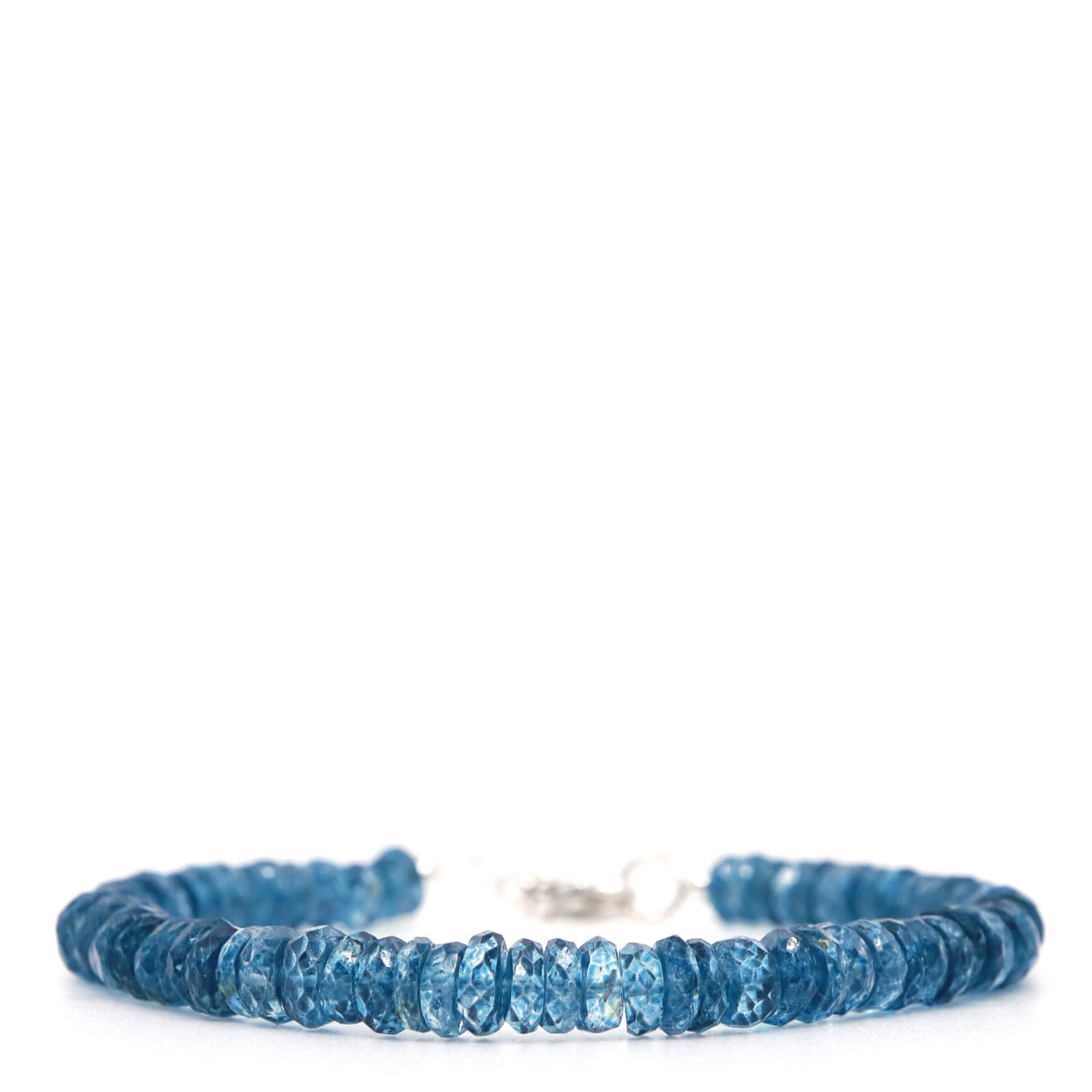 Men’s Blue / Silver London Blue Topaz Heishi Beaded Bracelet Shar Oke