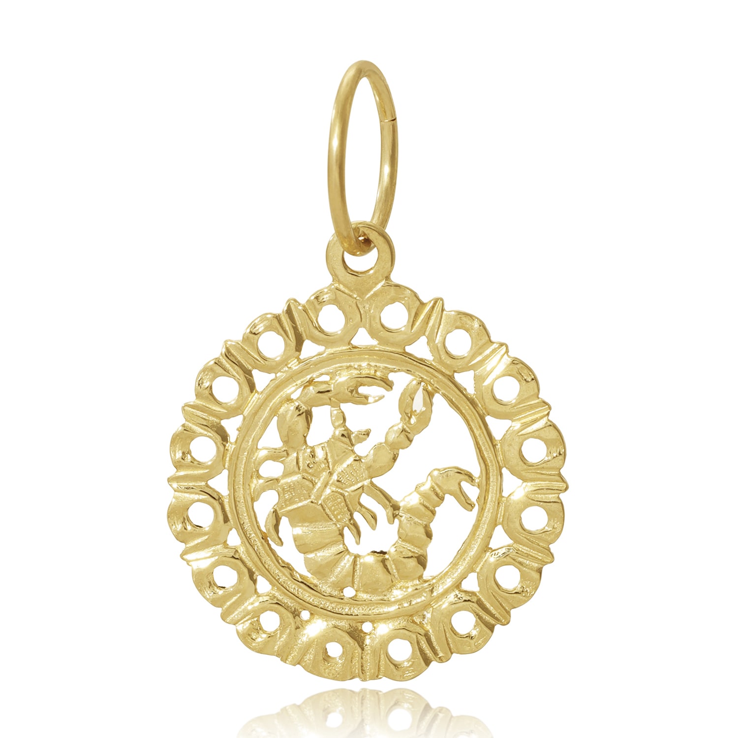 Maya Brenner Women's Gold Zodiac Pendant - Scorpio In Gold