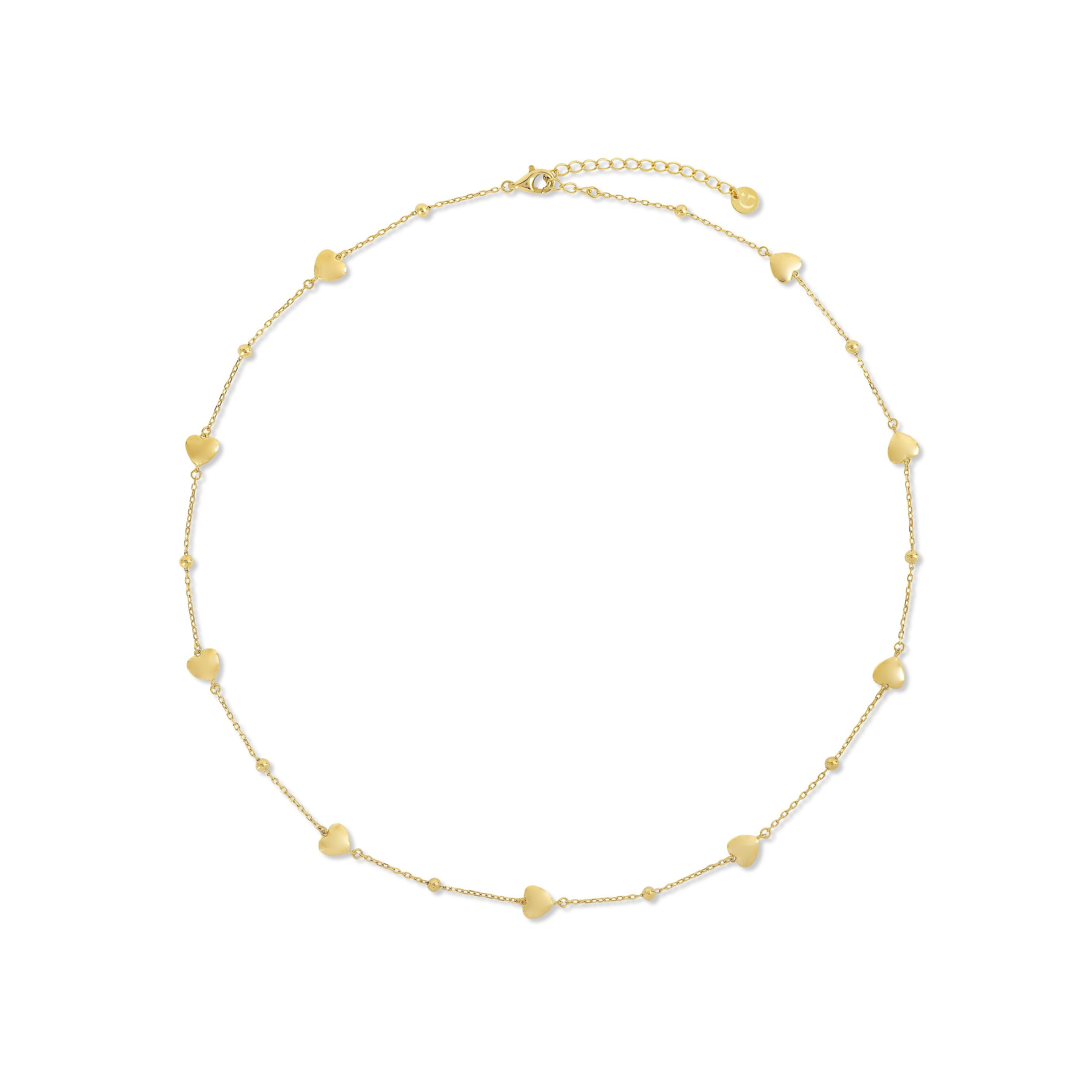 Gold Trip Women's Hearts Satellite Necklace In Gold In Gold