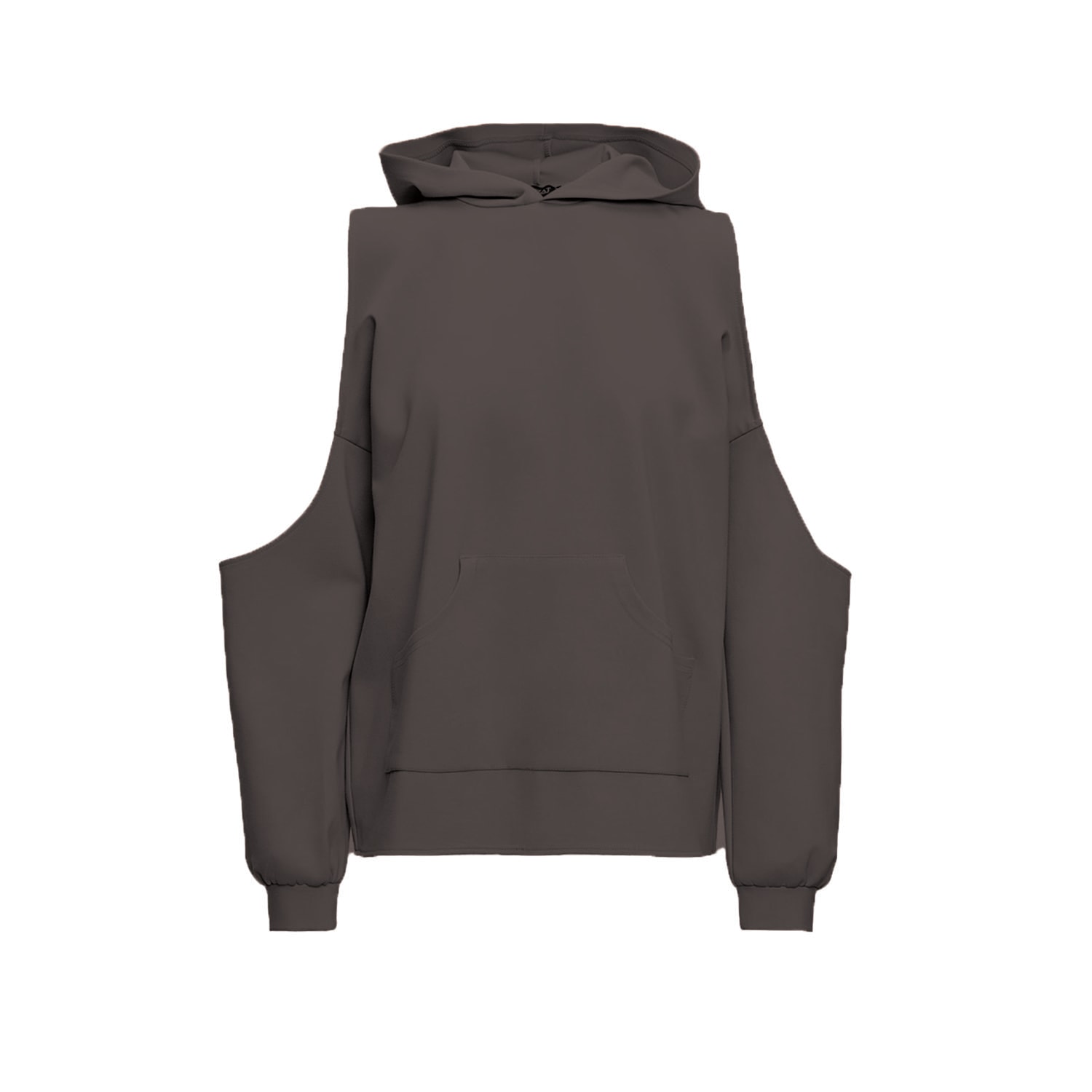 Bluzat Women's Black  Deconstructed Hoodie In Black