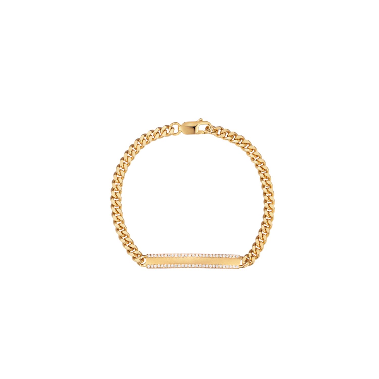 Vanchi Women's Gisèle Cuban Link Bar Bracelet In Gold In Gold