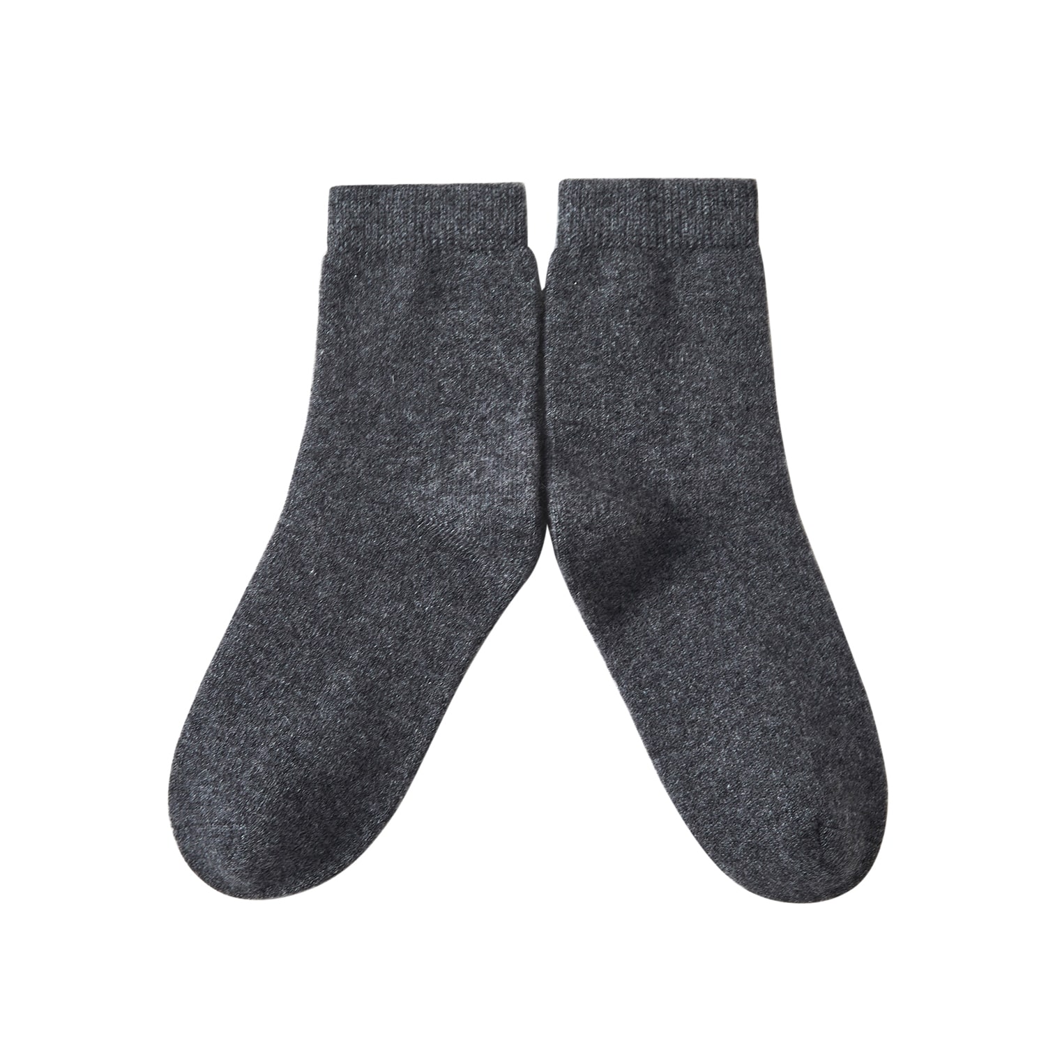 Soft Strokes Silk Women's Cashmere Quarter-length Socks Set Of Two - Meditating Lamb Collection In Earl Grey In Grey