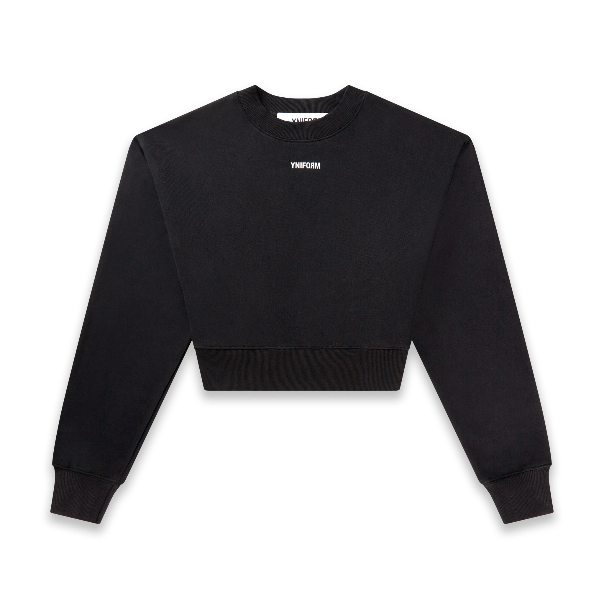 Women’s Black Yin Crop Sweatshirt Extra Small Yniform