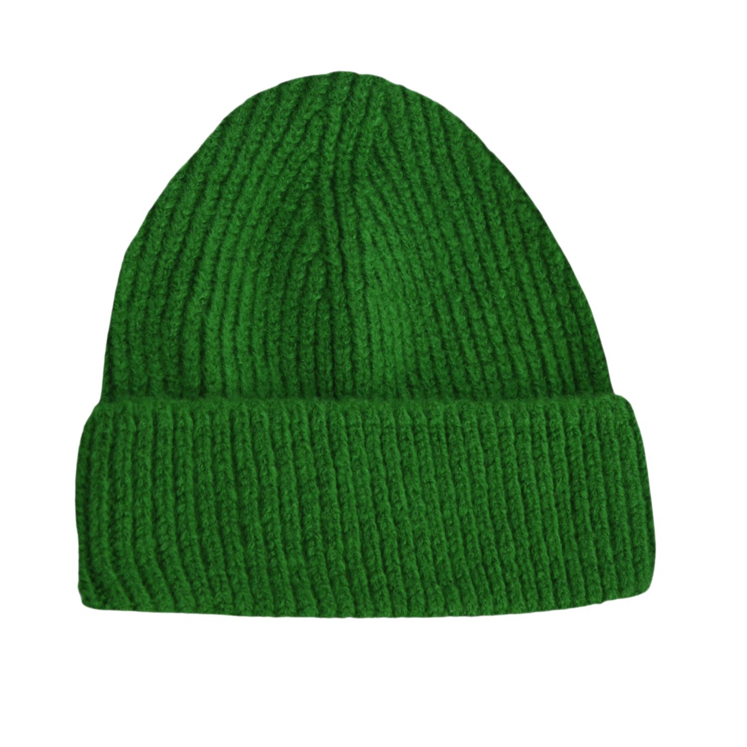 Women’s Unisex Wool Rib Beanie In Grass Green 56Cm The Taylor Clothing