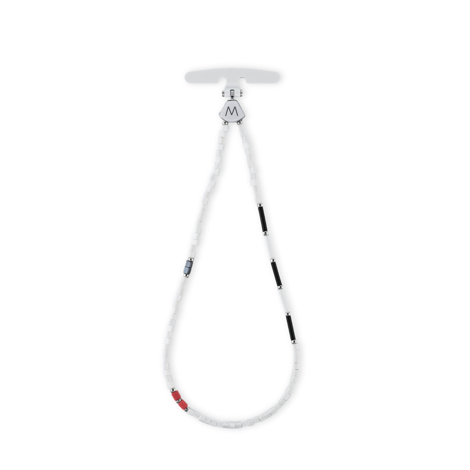 M.craftsman Women's White / Red M Beads Phone Bracelet - Juniper In Multi