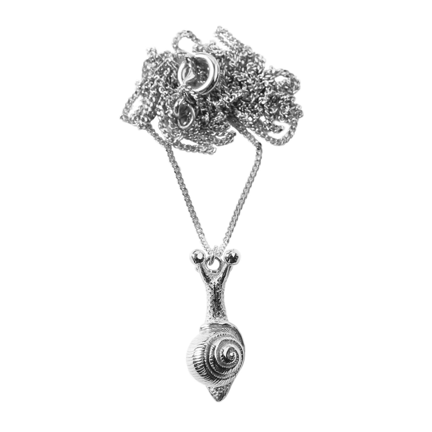 Lee Renee Women's Baby Snail Necklace – Silver