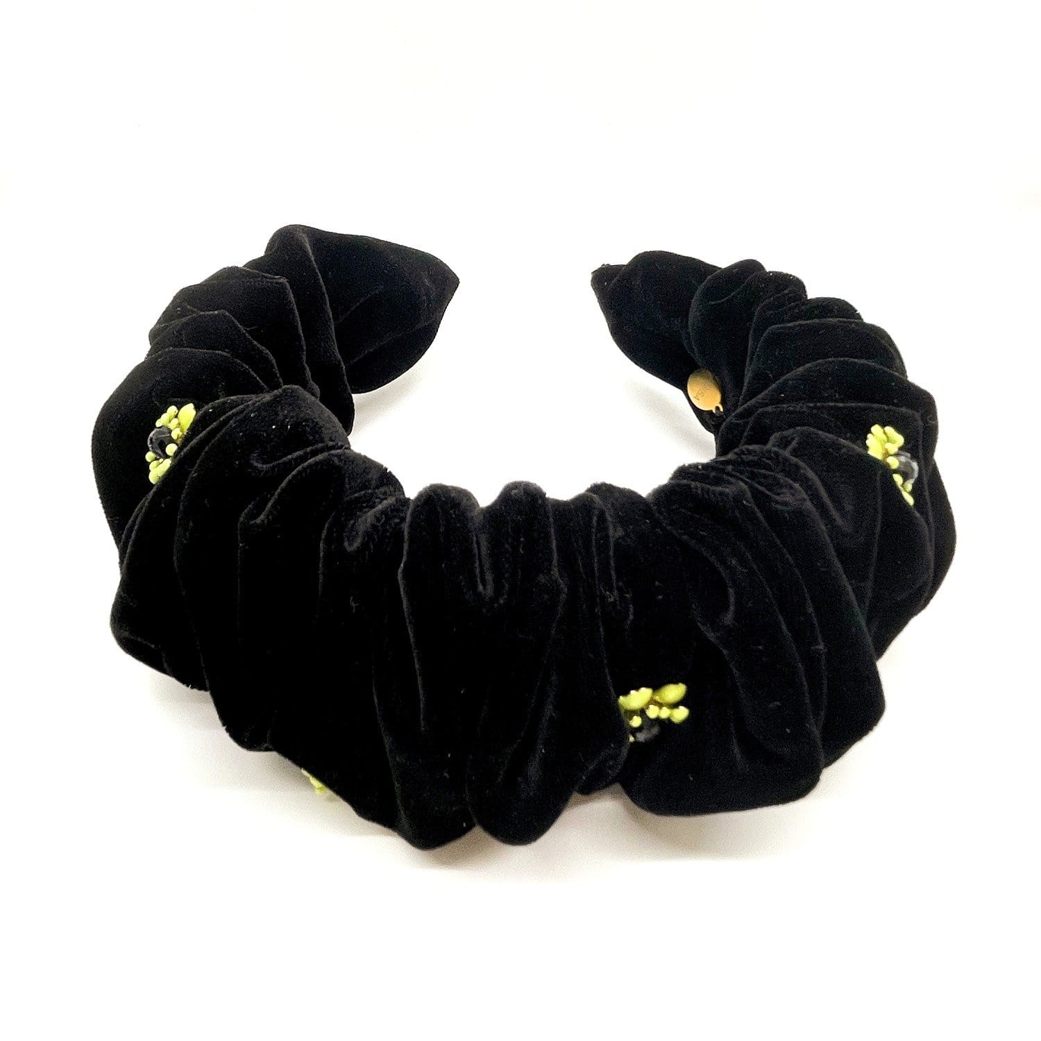 Women's Black Gladiolus Handmade Headband | Adiba