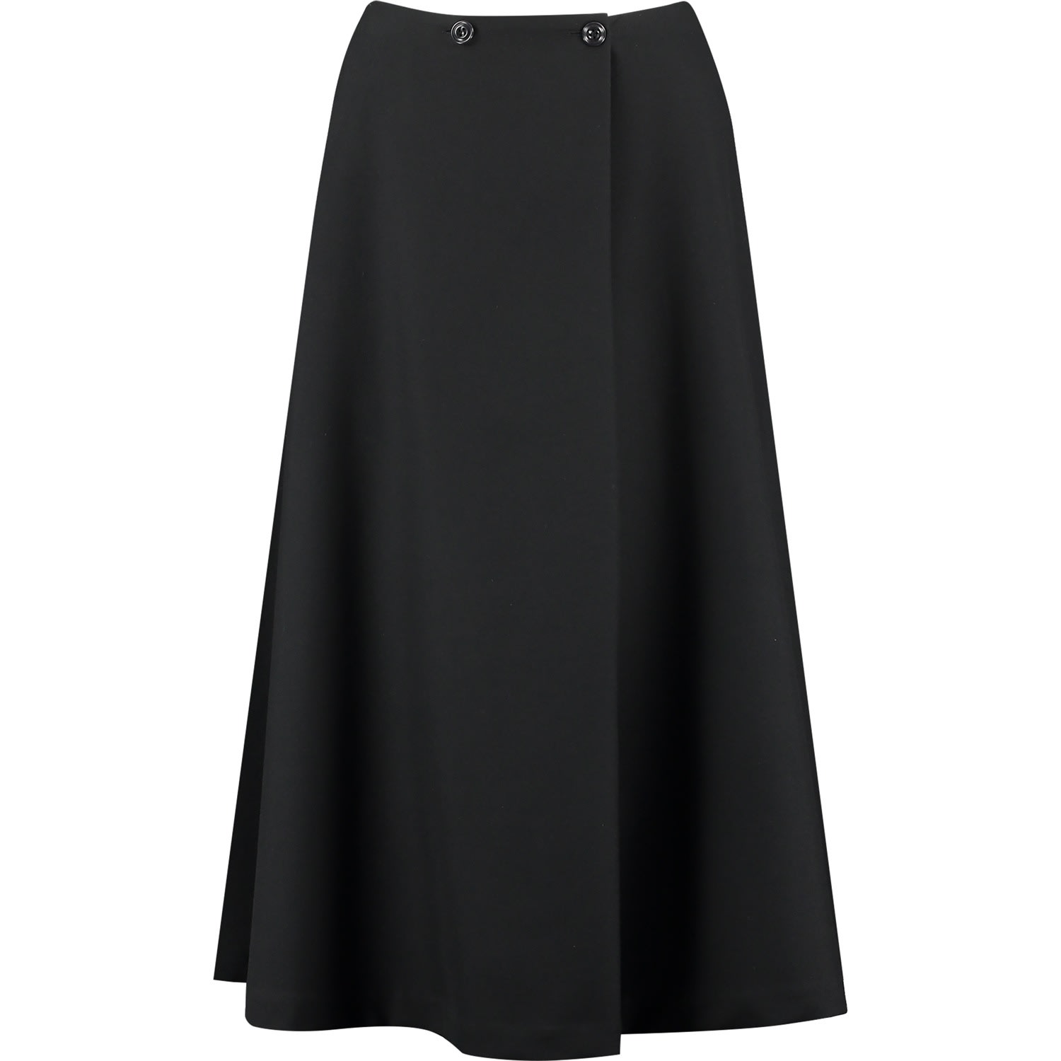 Women’s Black Midi Skirt In Organic Wool Extra Small I’mdividual