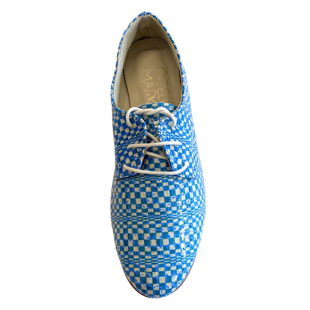 Ocelot Market Women's Blue & White Checkered Brogue