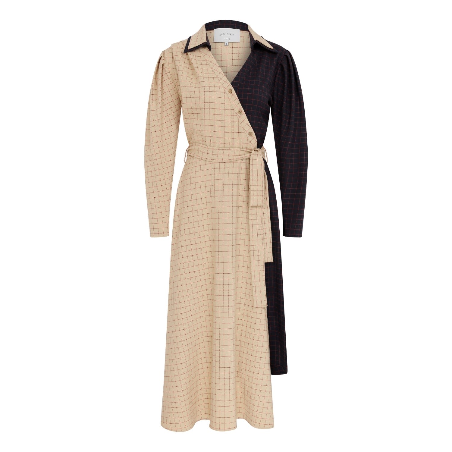 Nazli Ceren Women's Gold Sava Asymmetric-hem Midi Dress In Brown