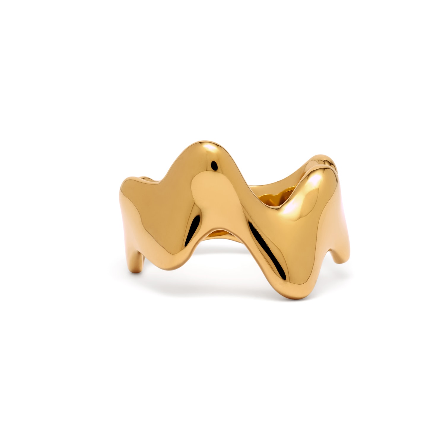 Women’s Poise Bold Wide Ring - 18K Gold Vermeil Veyia Berlin