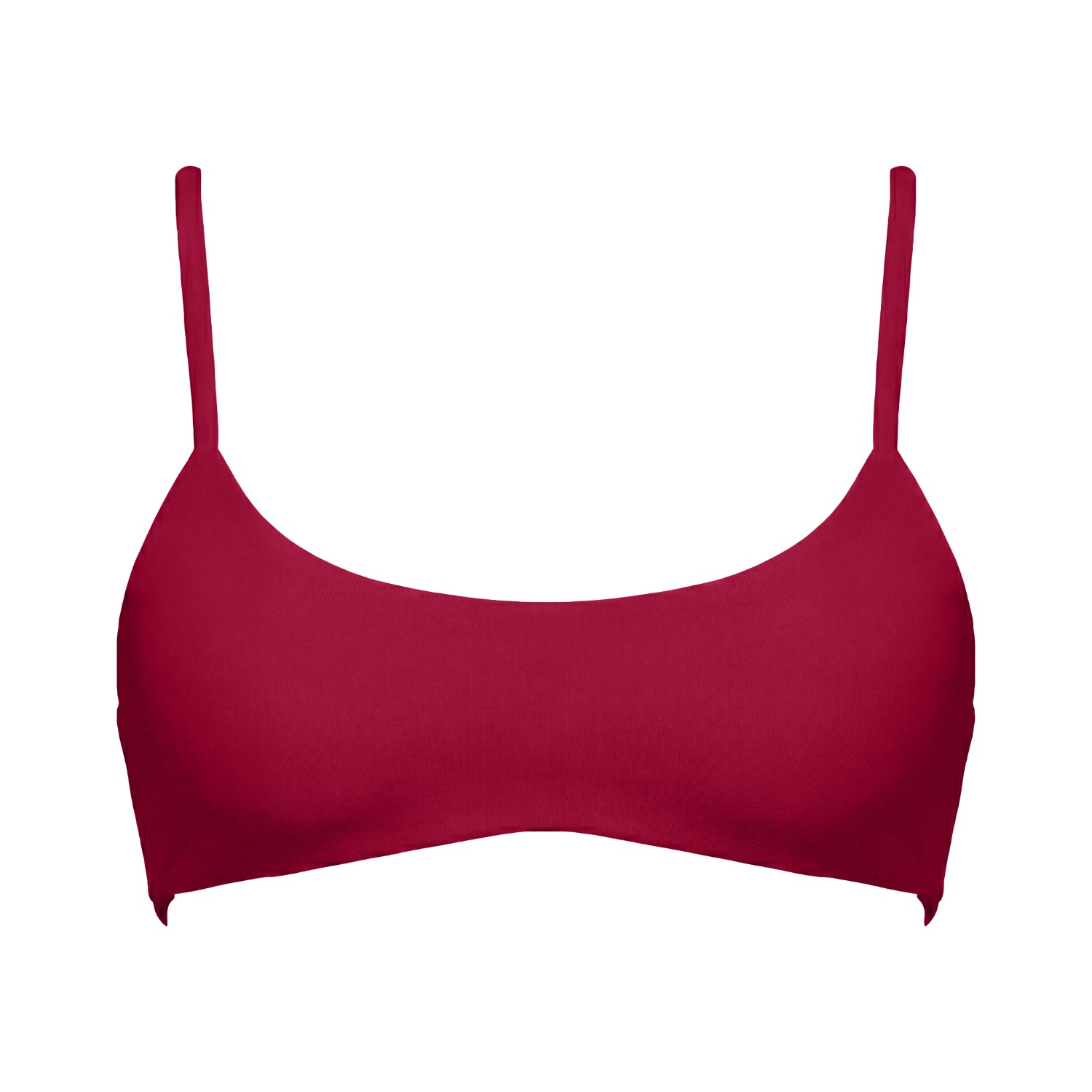 Women's Red Madeira Upf Bikini Top - Burgundy | Medium | Sunsitiva