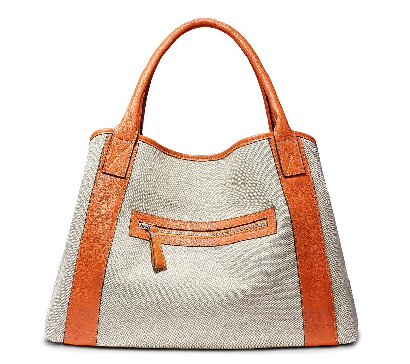 Women’s Michelle Tote - Neutrals & Orange One Size Modus Rio